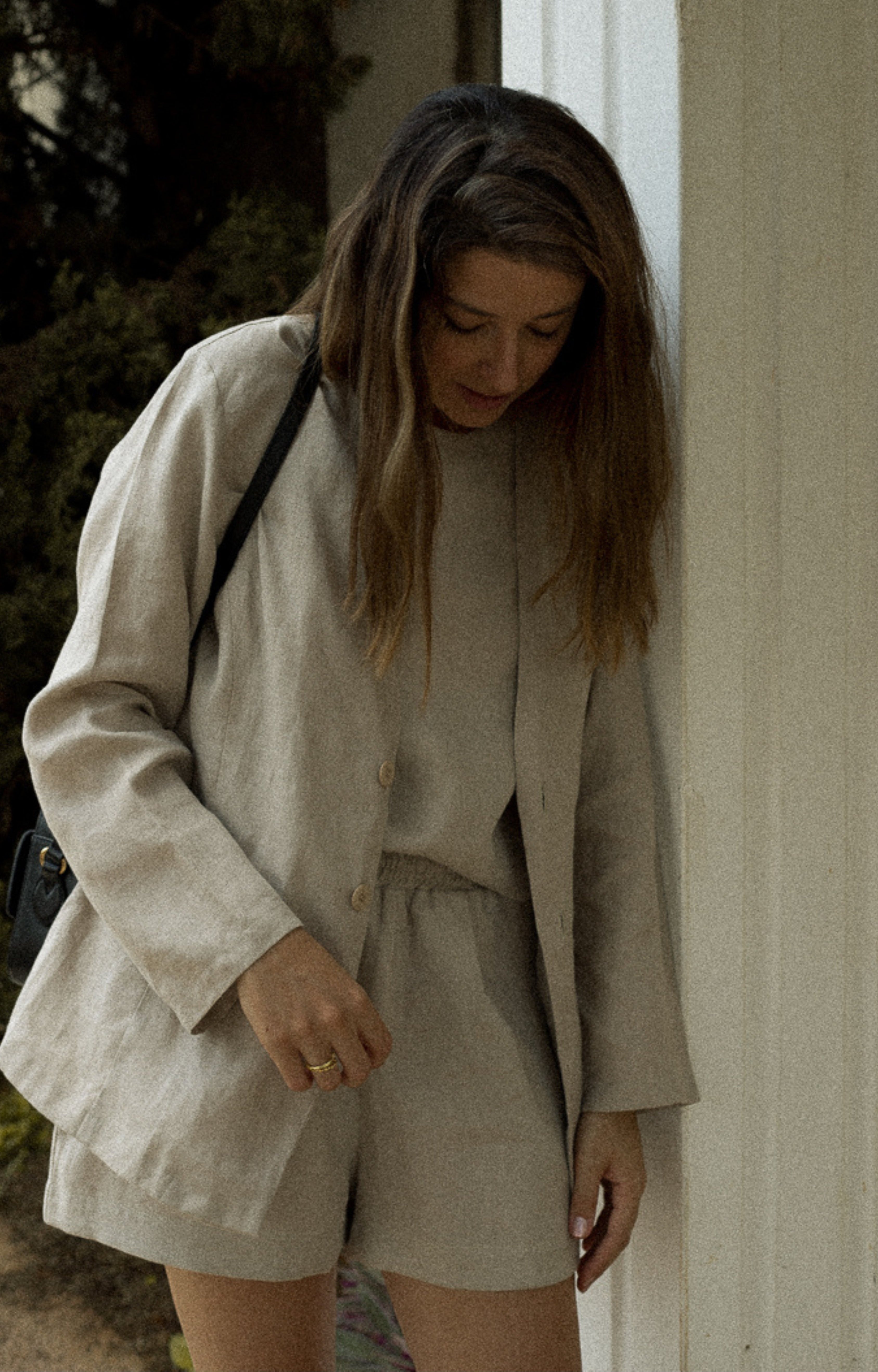 Conjunto Olívia Linho Puro · 3 peças