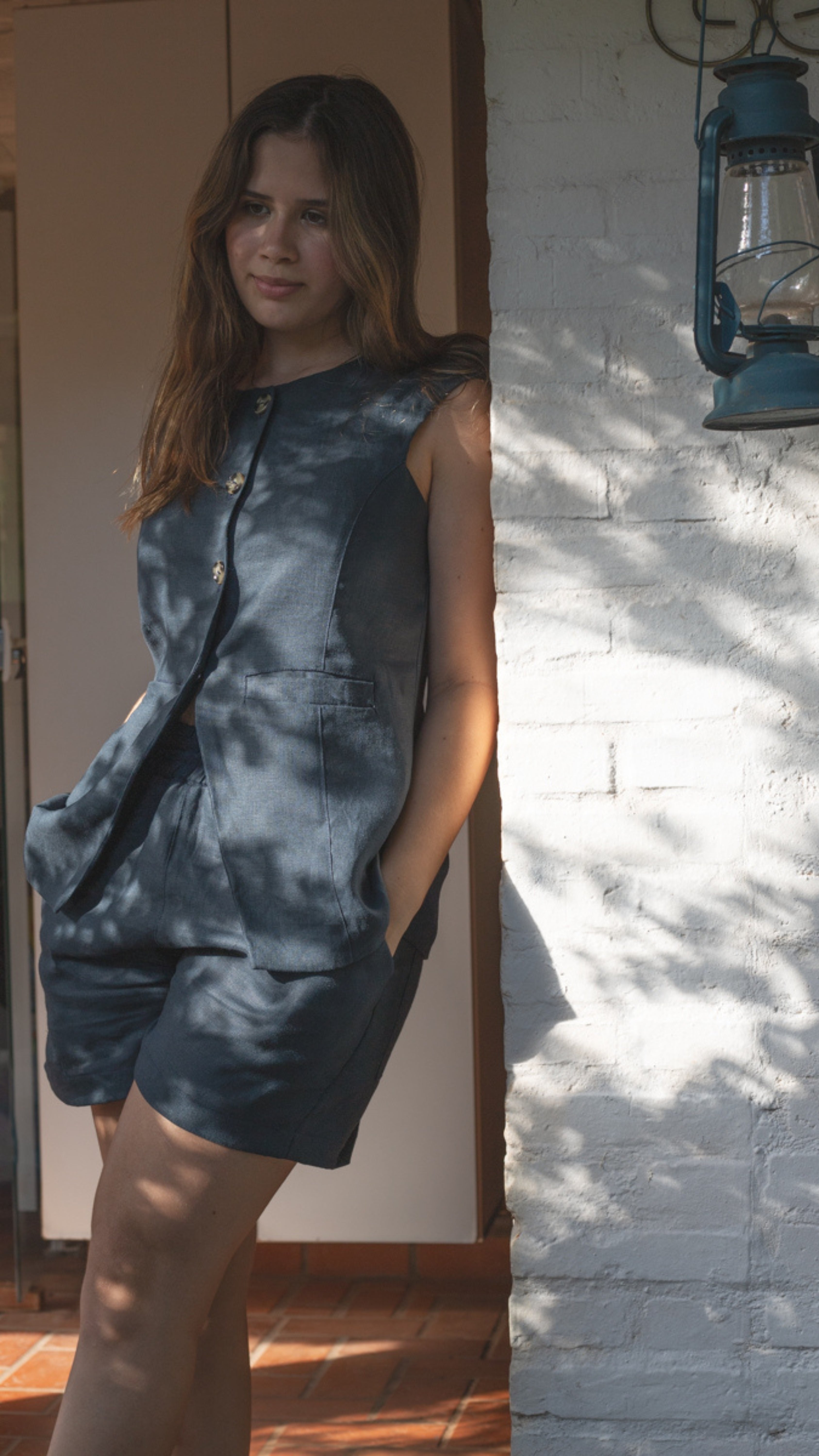 Colete Feminino Dora de Linho Puro · Versátil para Trabalho | Baddu