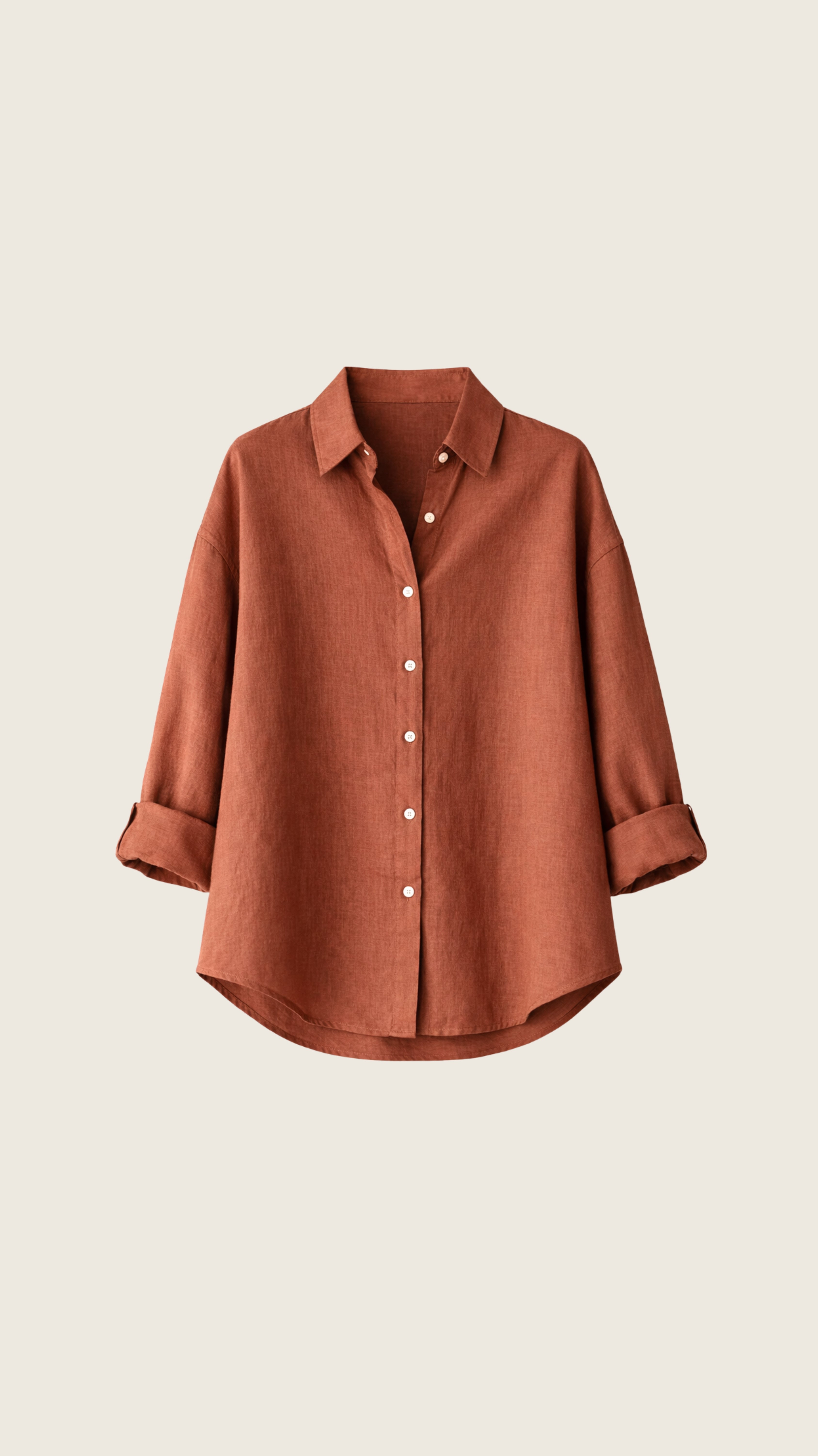 Camisa Feminina Edi de Linho Puro · Minimalista Elegante | Baddu