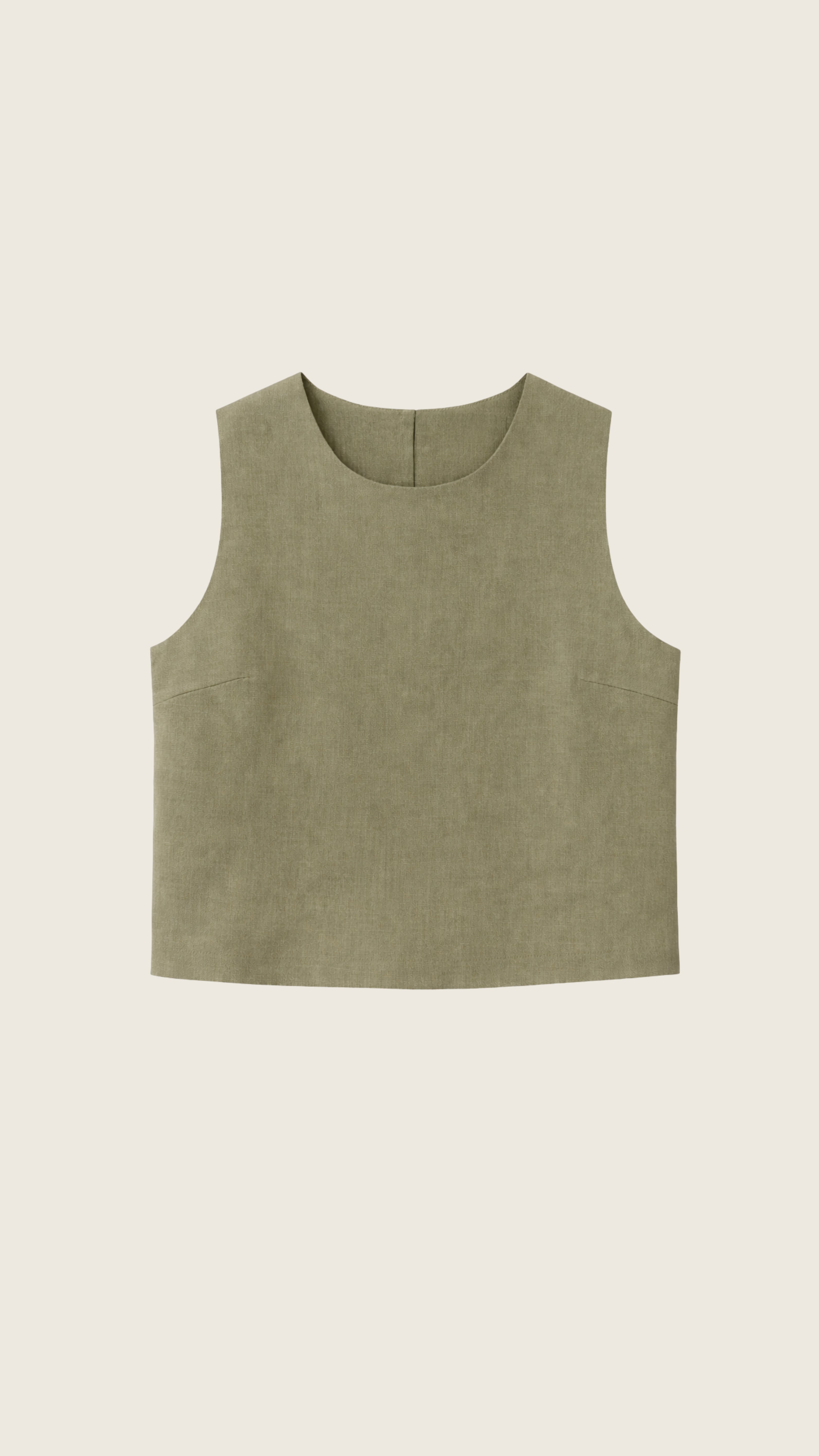 Regata Dyandra 100% Linho Cáqui