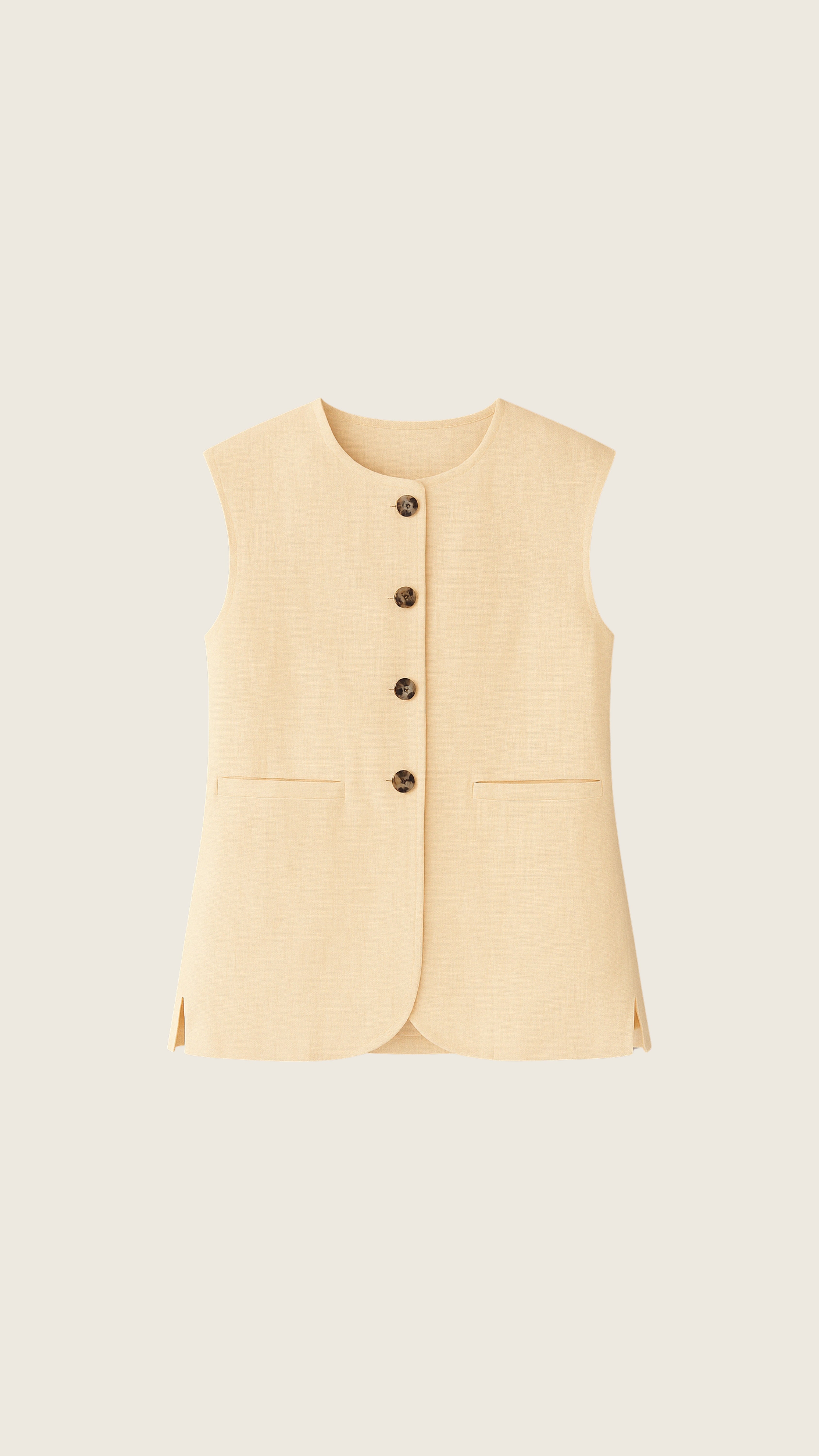 Colete Feminino Dora de Linho Puro · Versátil para Trabalho | Baddu