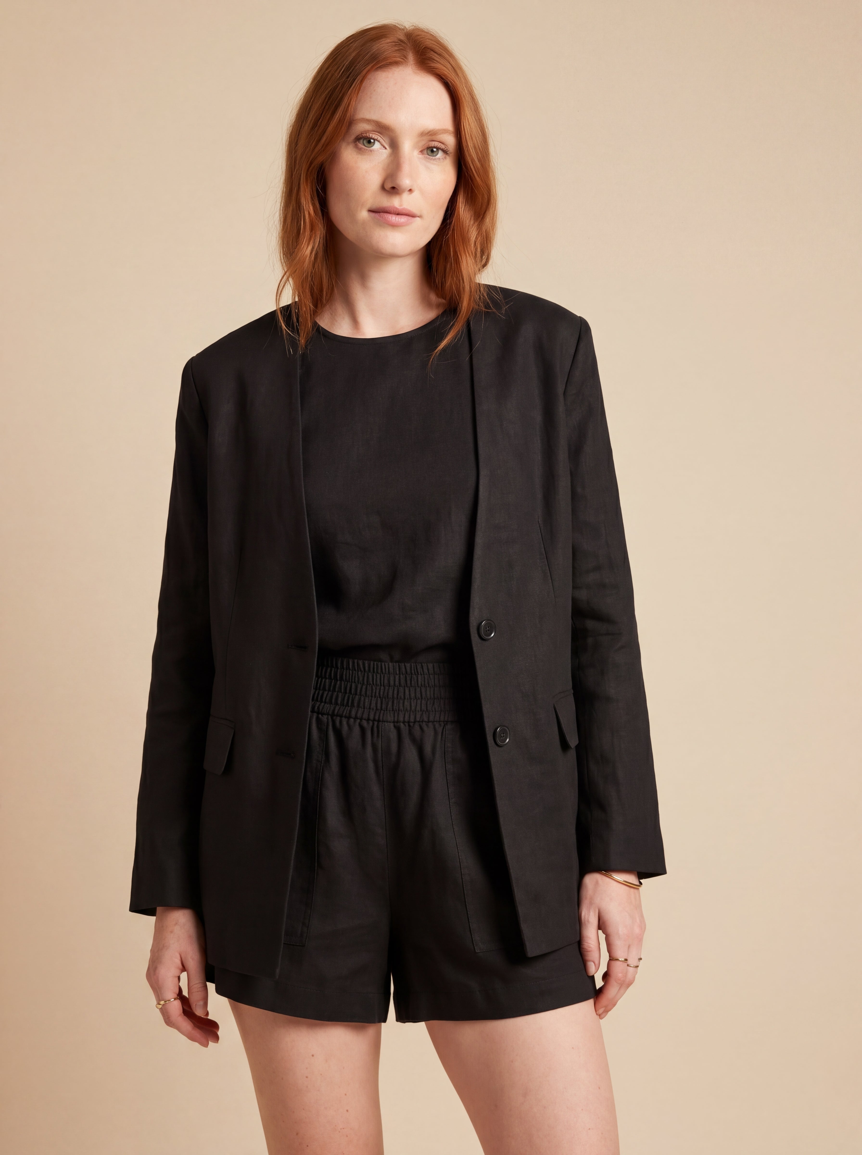 Conjunto Olívia Linho Puro · 3 peças