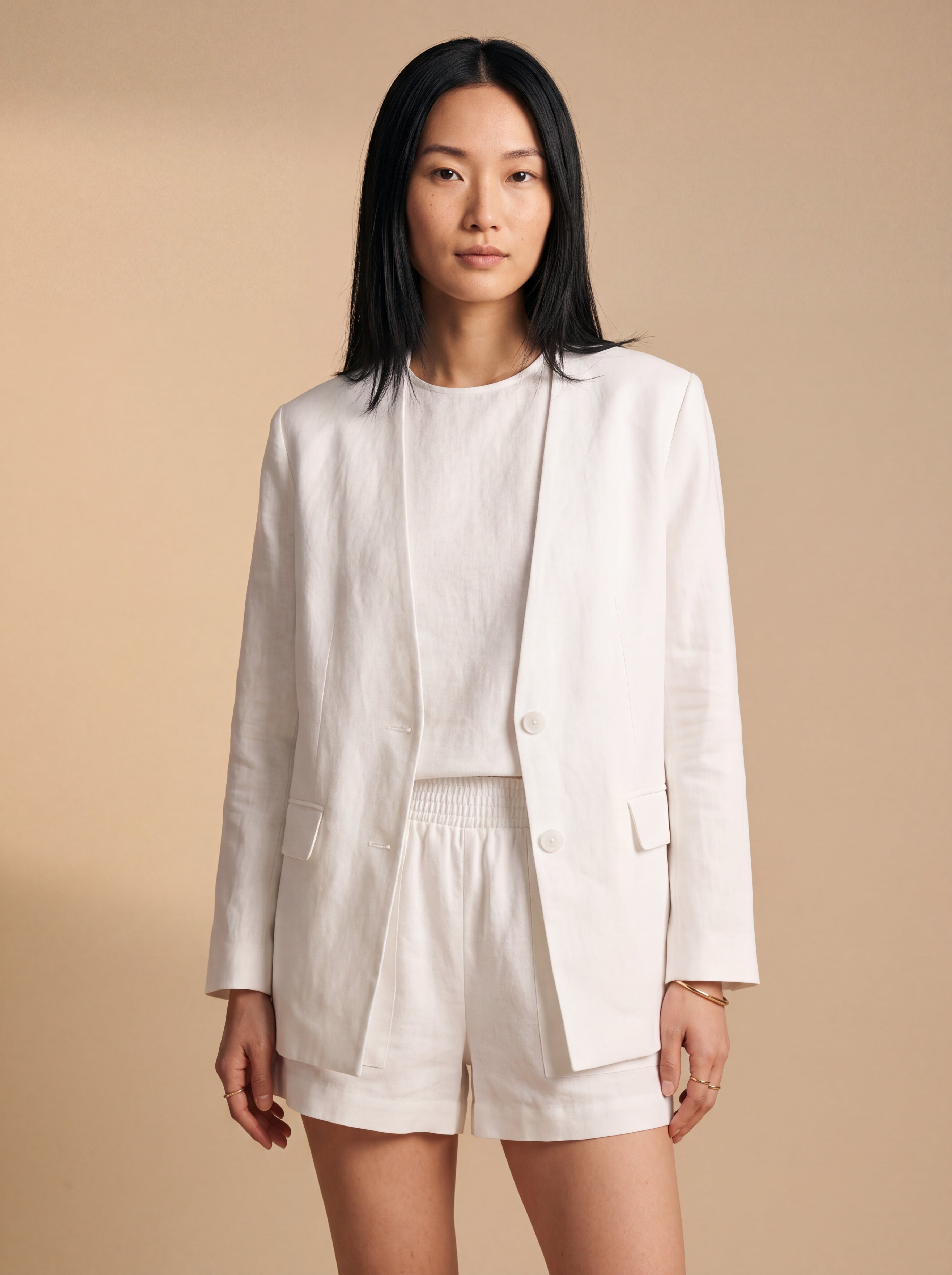 Conjunto Olívia Linho Puro · 3 peças