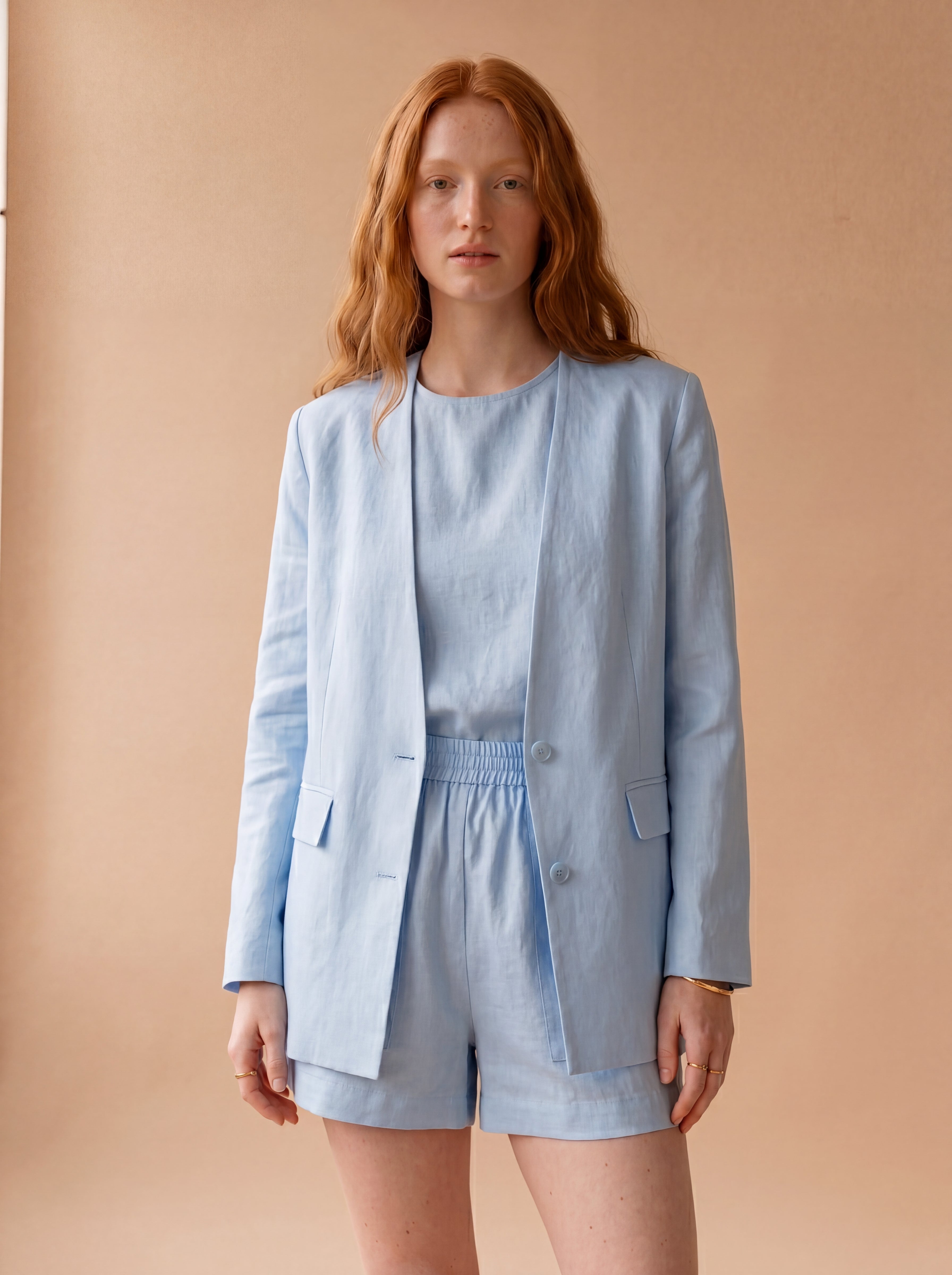 Conjunto Olívia Linho Puro · 3 peças