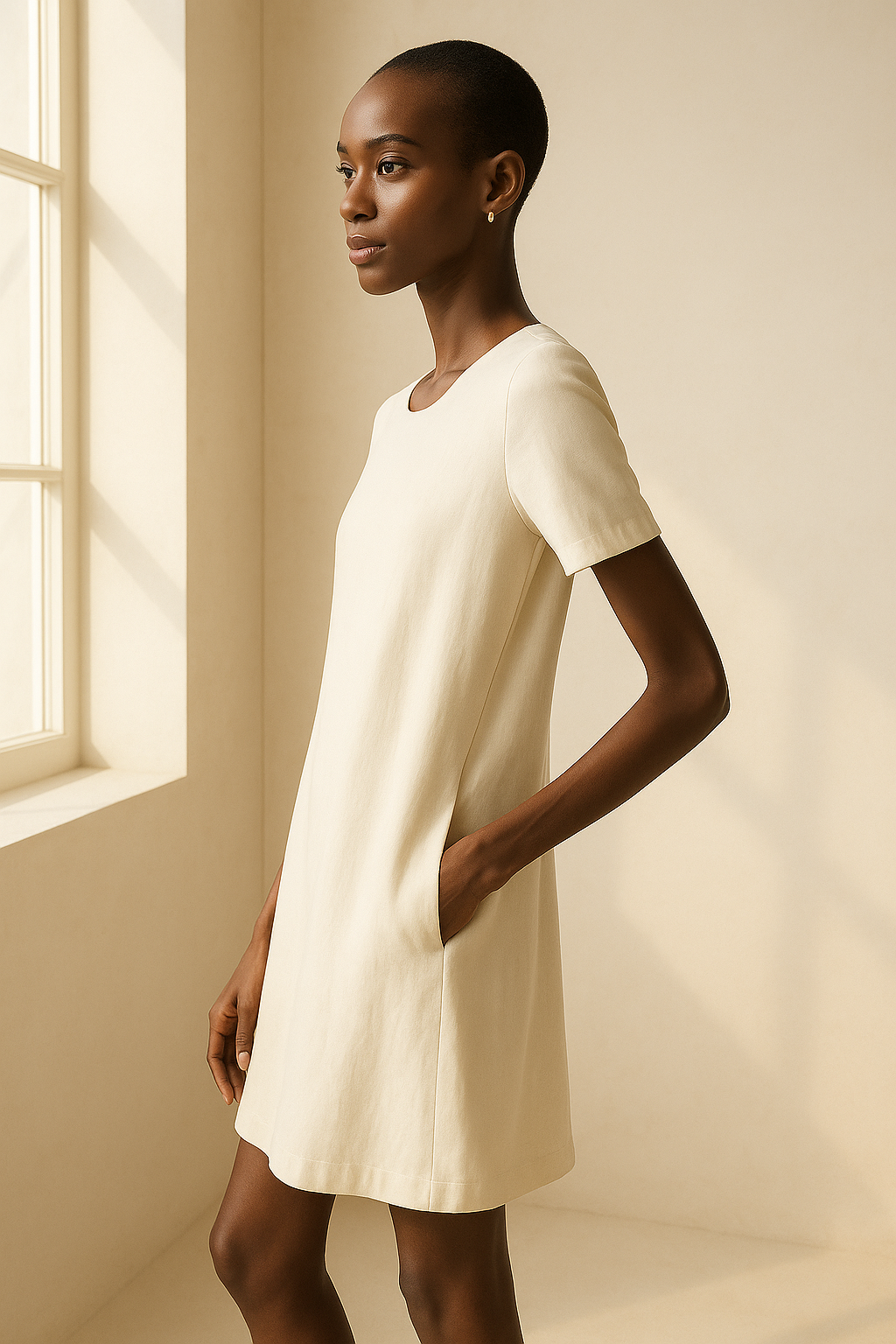 Vestido Rita 100% Linho Offwhite