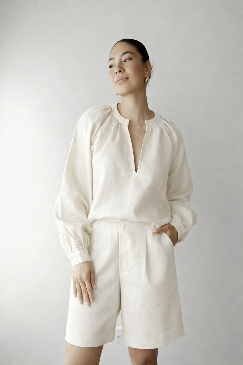 Bermuda Nara Linho Puro