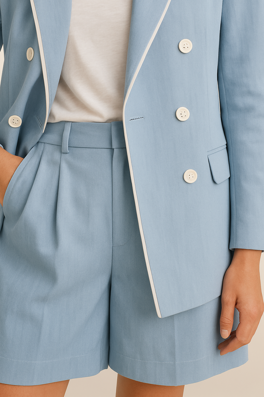 Blazer Vic 100% Linho Azul
