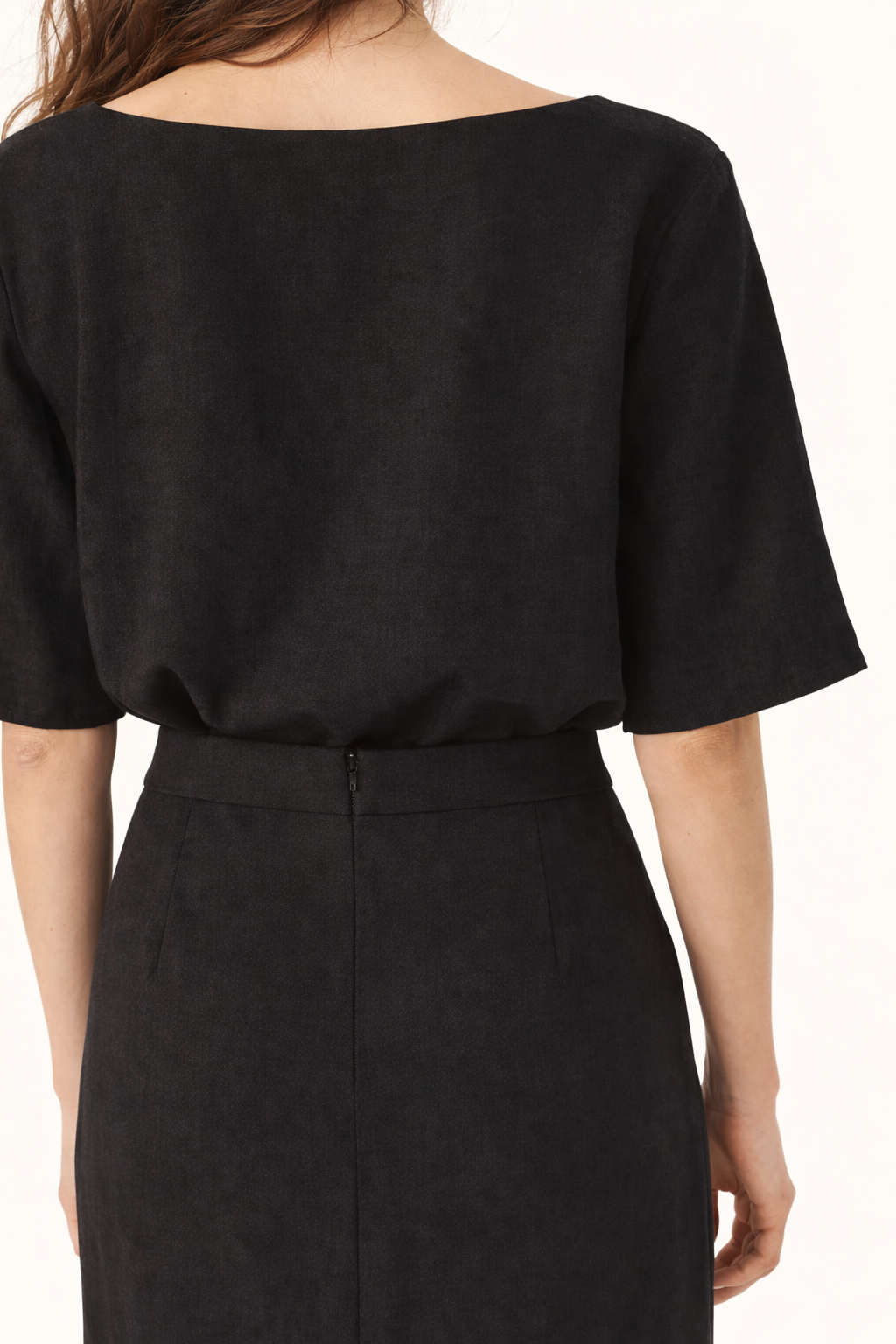 Saia Midi Sarah Linho Puro