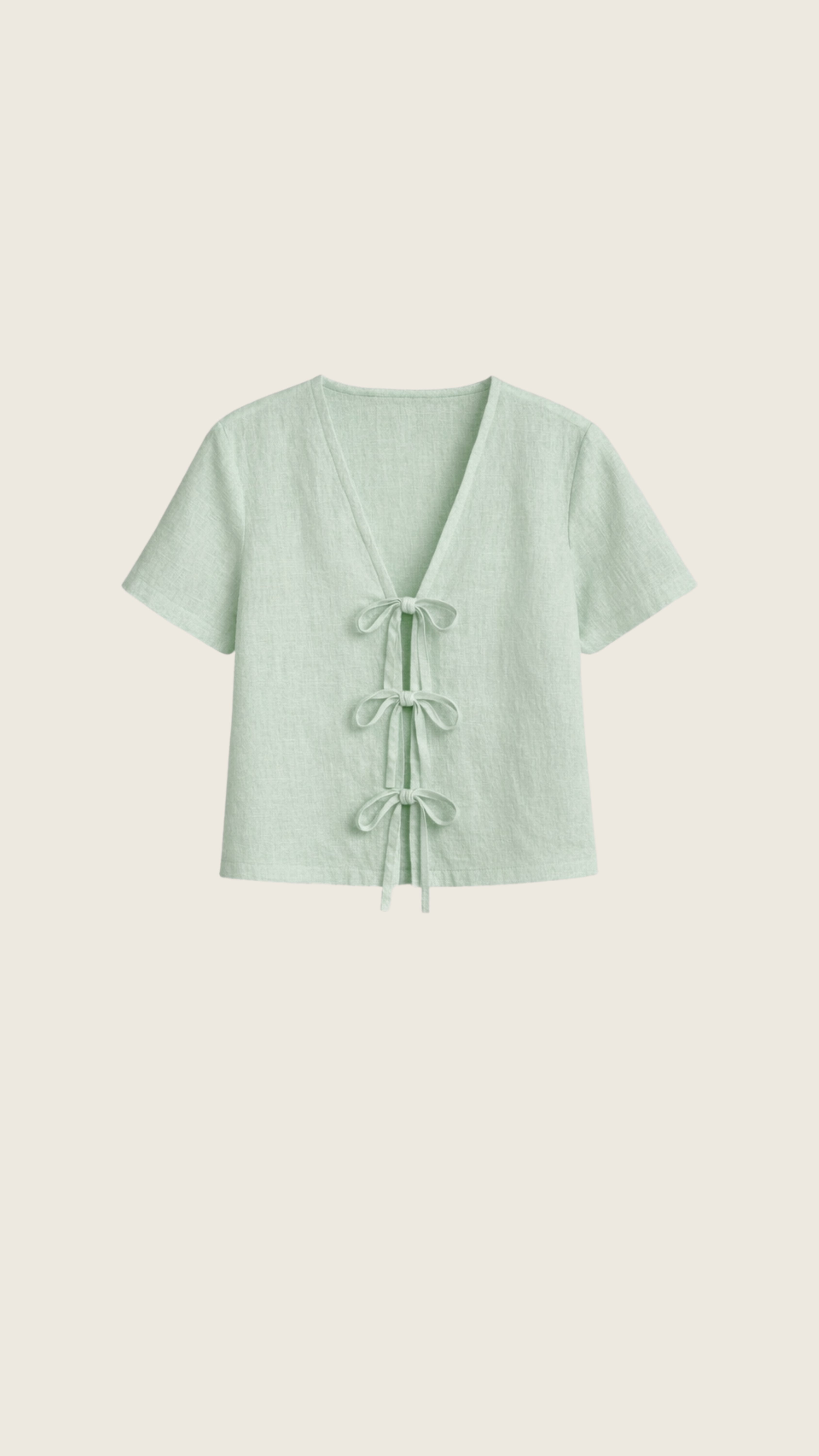 Blusa Laços Frontais 100% Linho