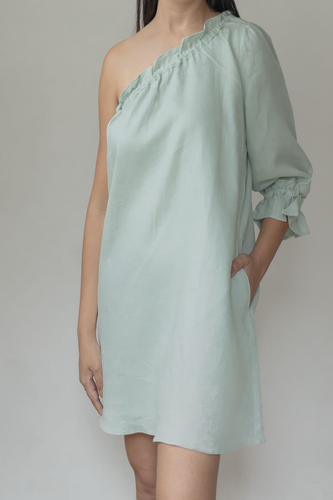 Vestido Larissa 100% Linho Verde Menta