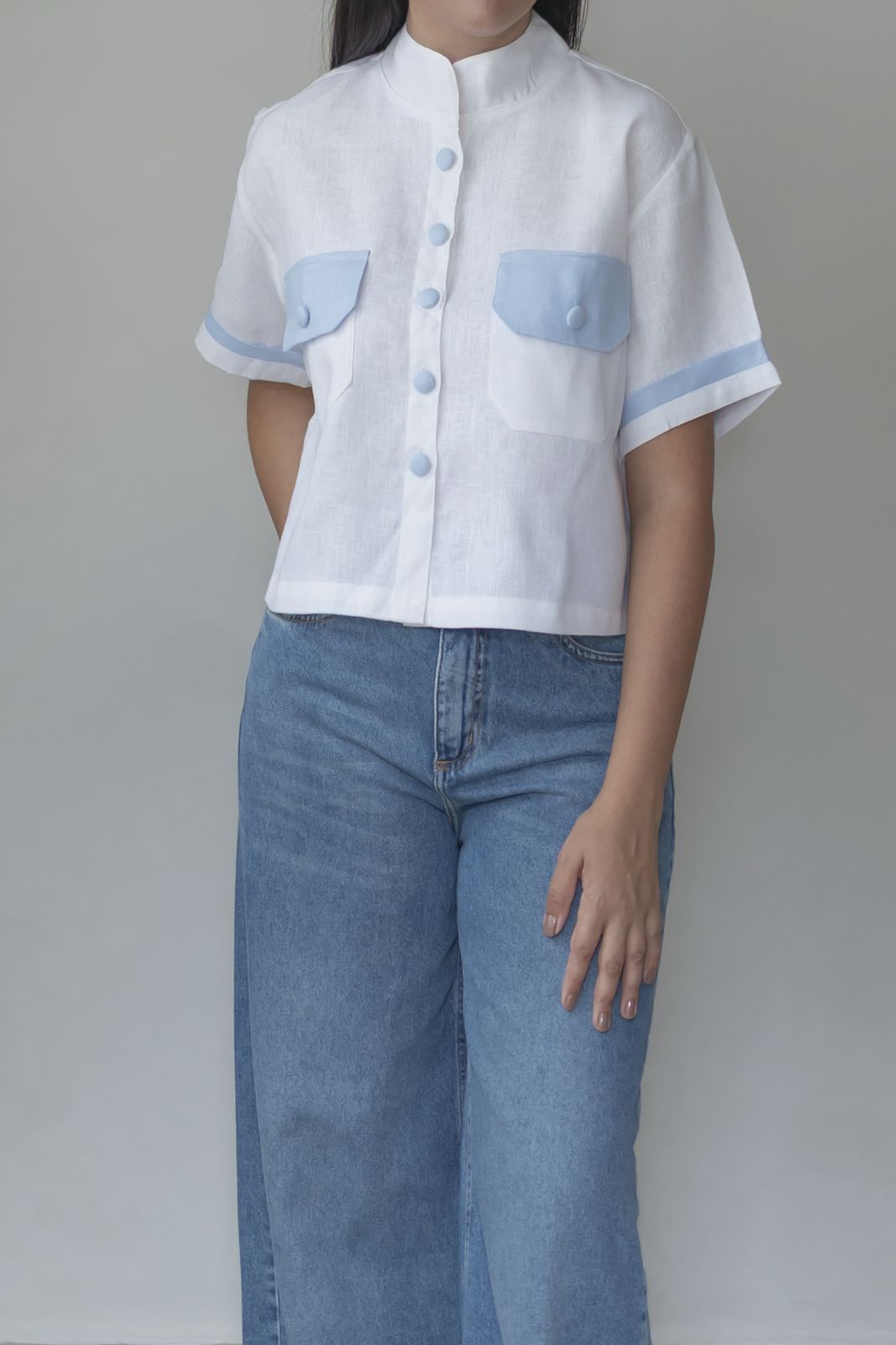 Camisa Dina 100% Linho Branca