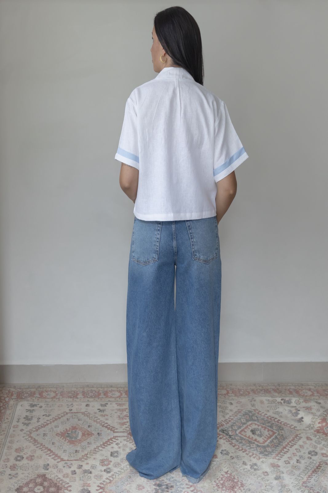 Camisa Dina 100% Linho Branca