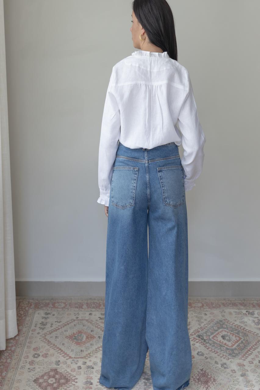 Camisa Angela 100% Linho Branca