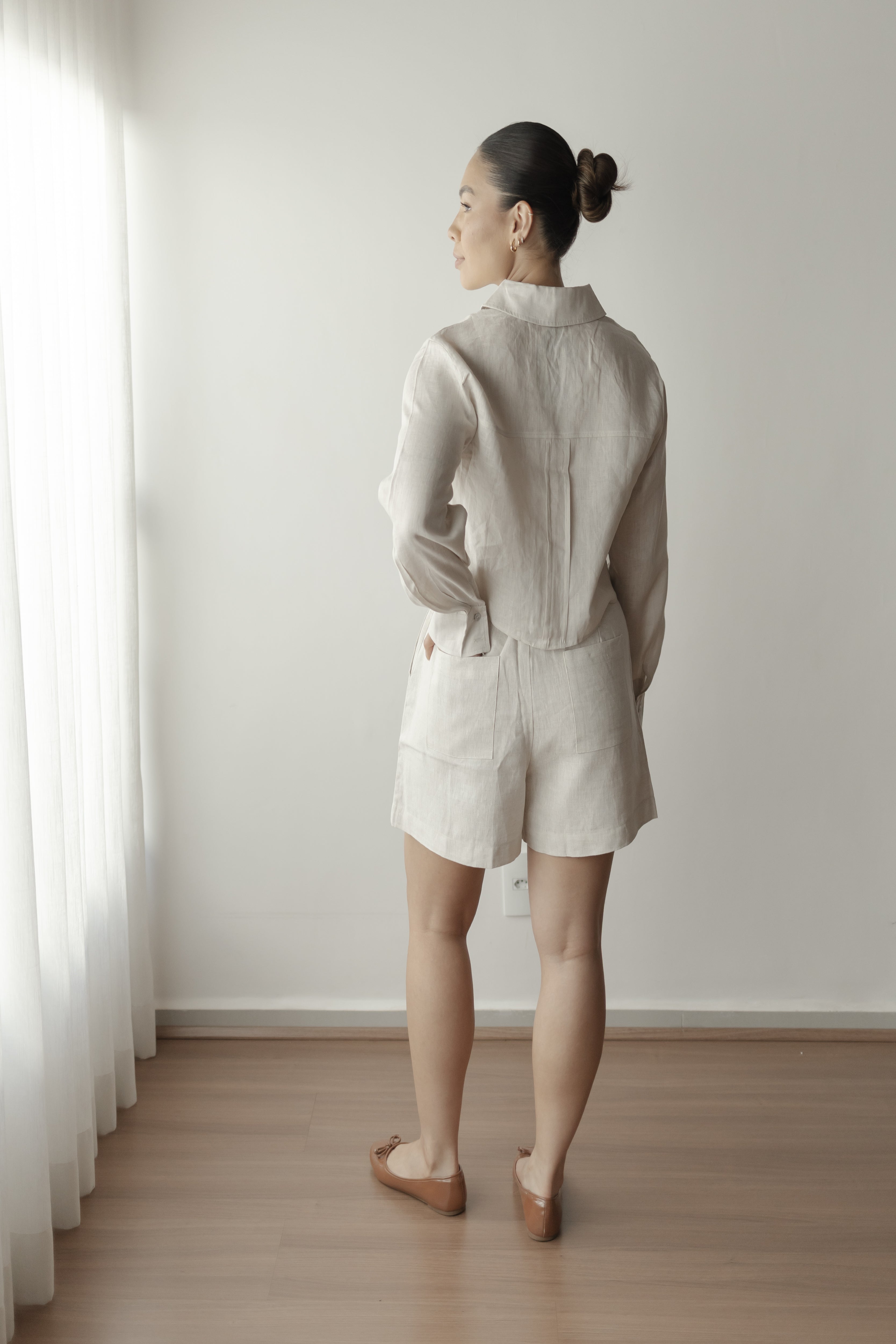 Bermuda Celina 100% Linho