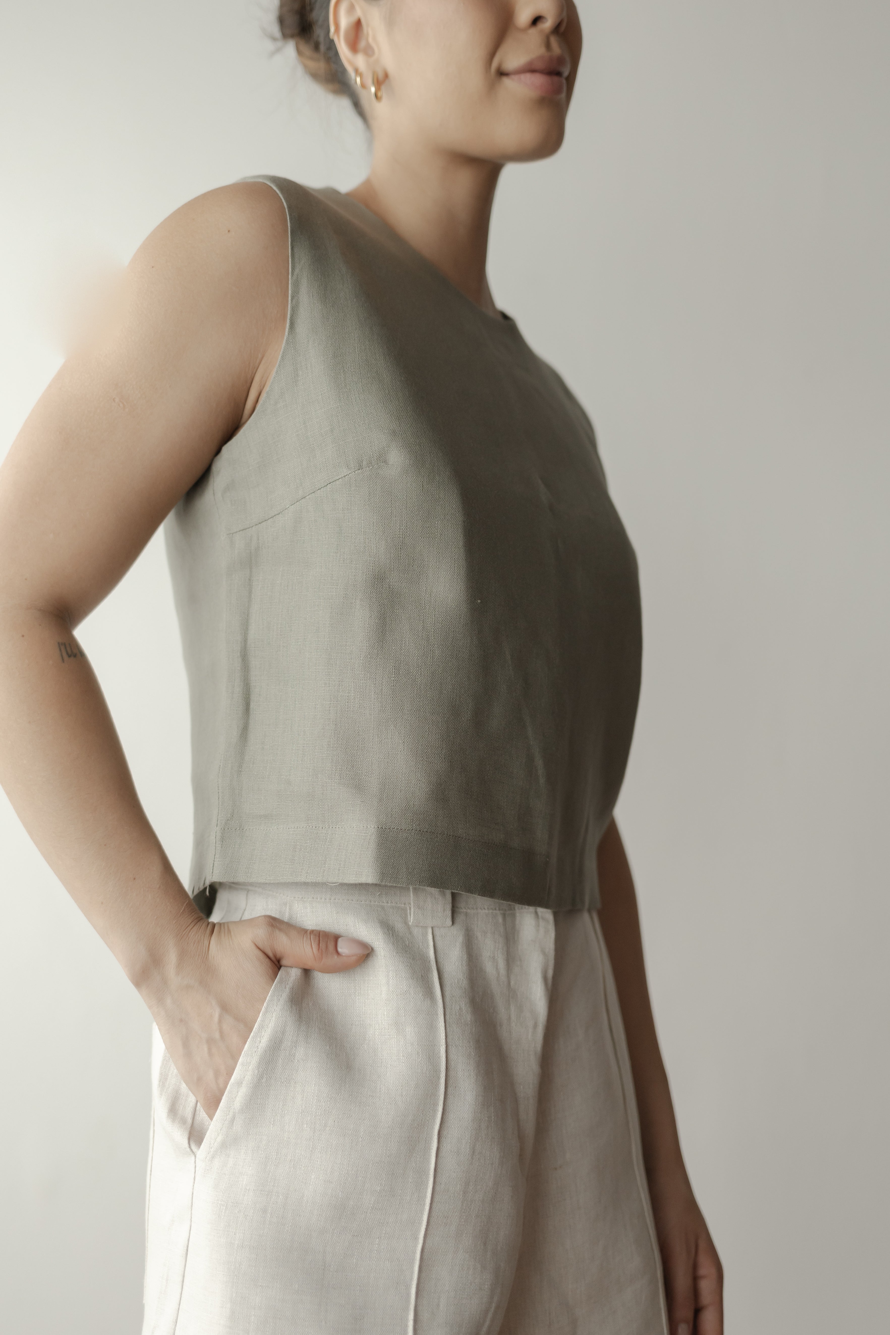 Regata Dyandra 100% Linho Bege