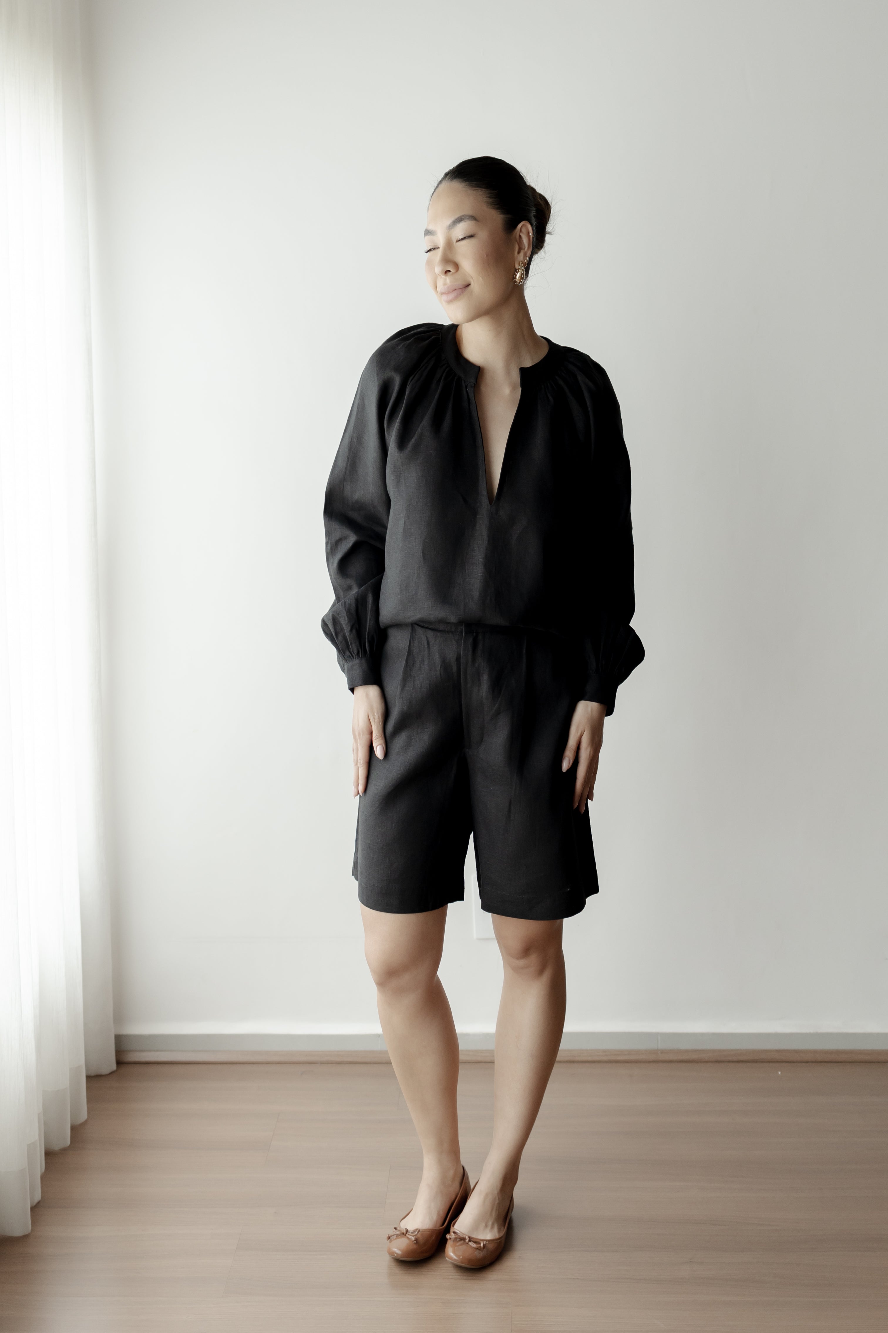 Bermuda Nara Linho Puro