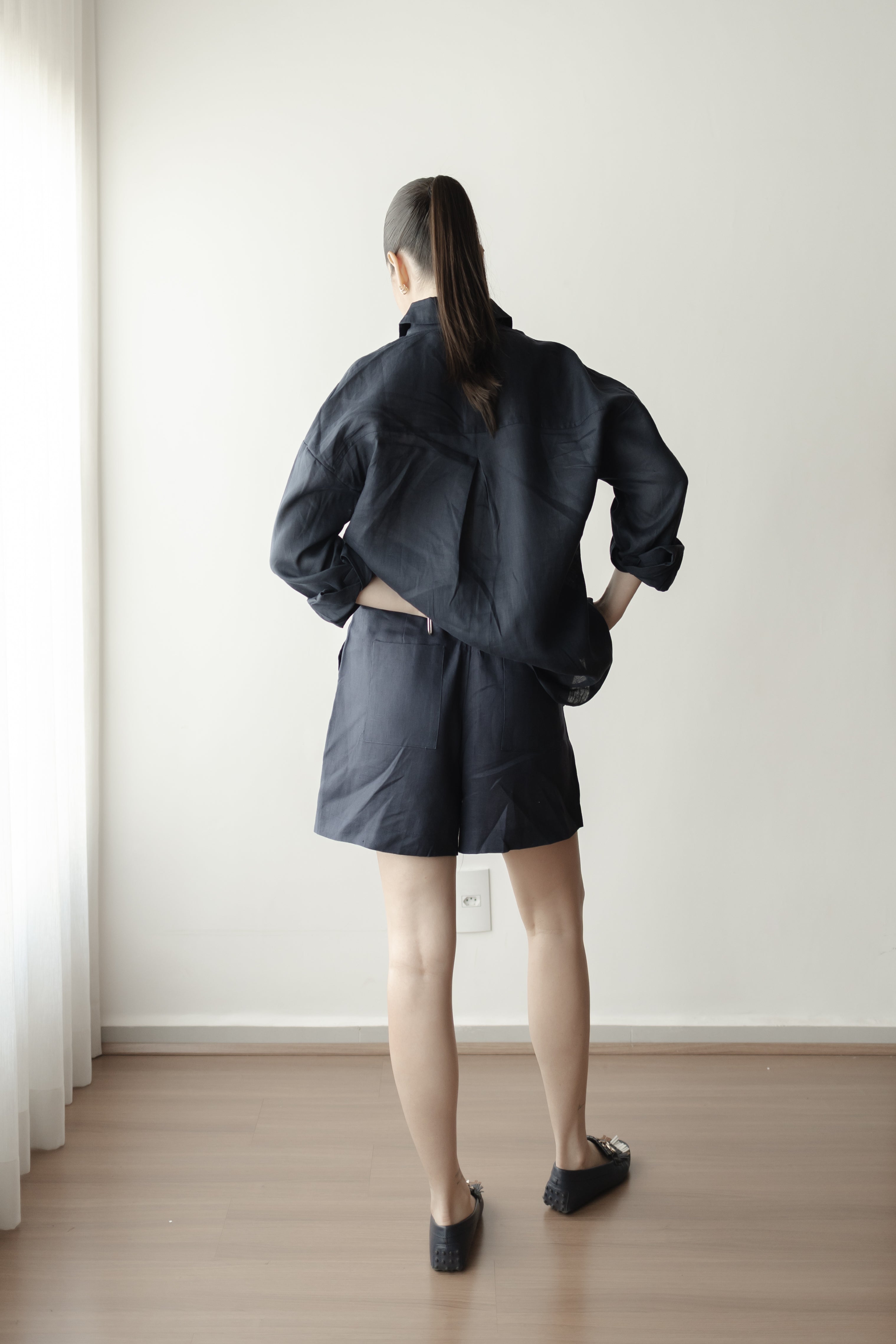 Camisa Feminina Edi de Linho Puro · Minimalista Elegante | Baddu