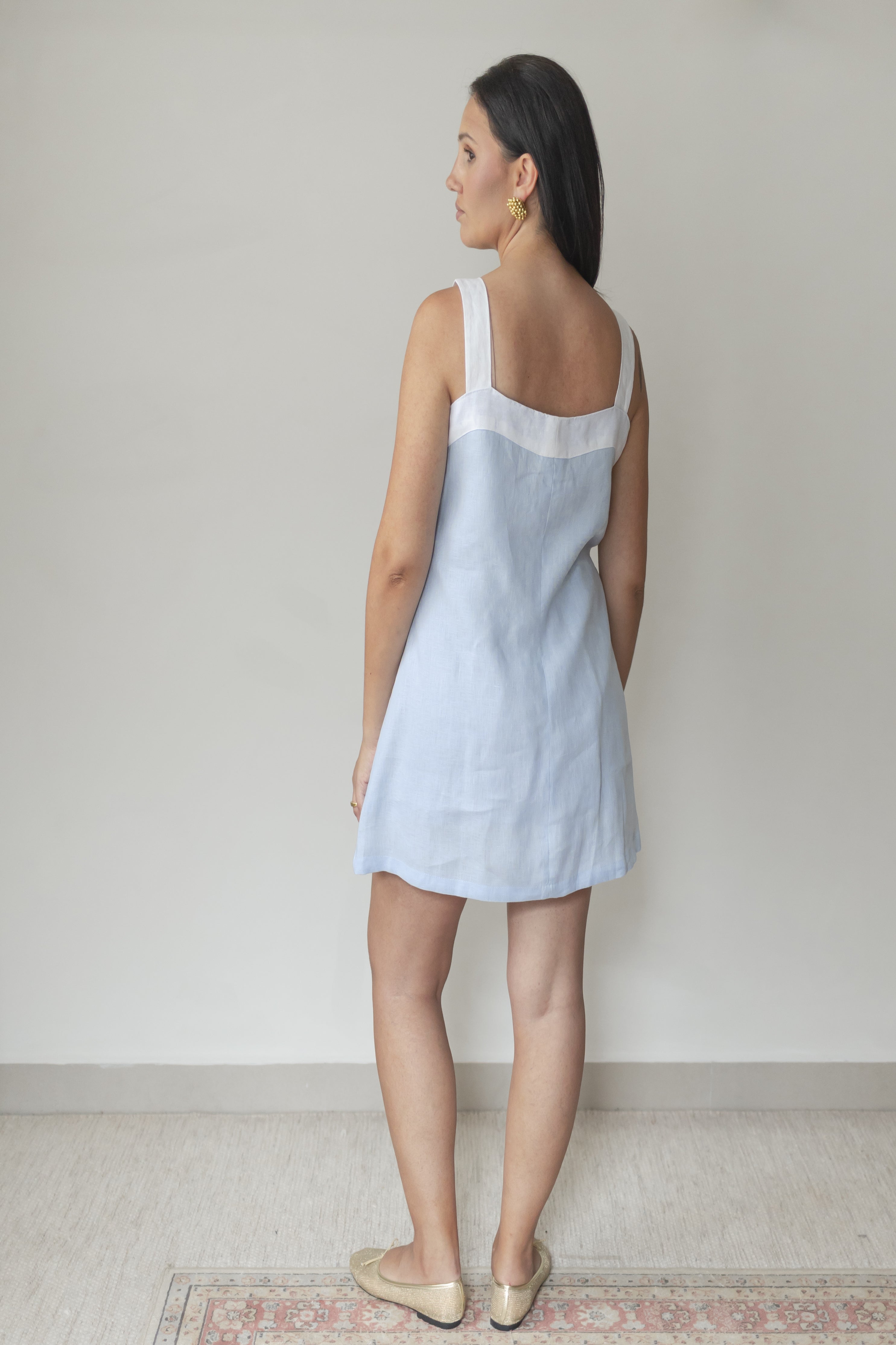 Vestido Alê 100% Linho Hortênsia