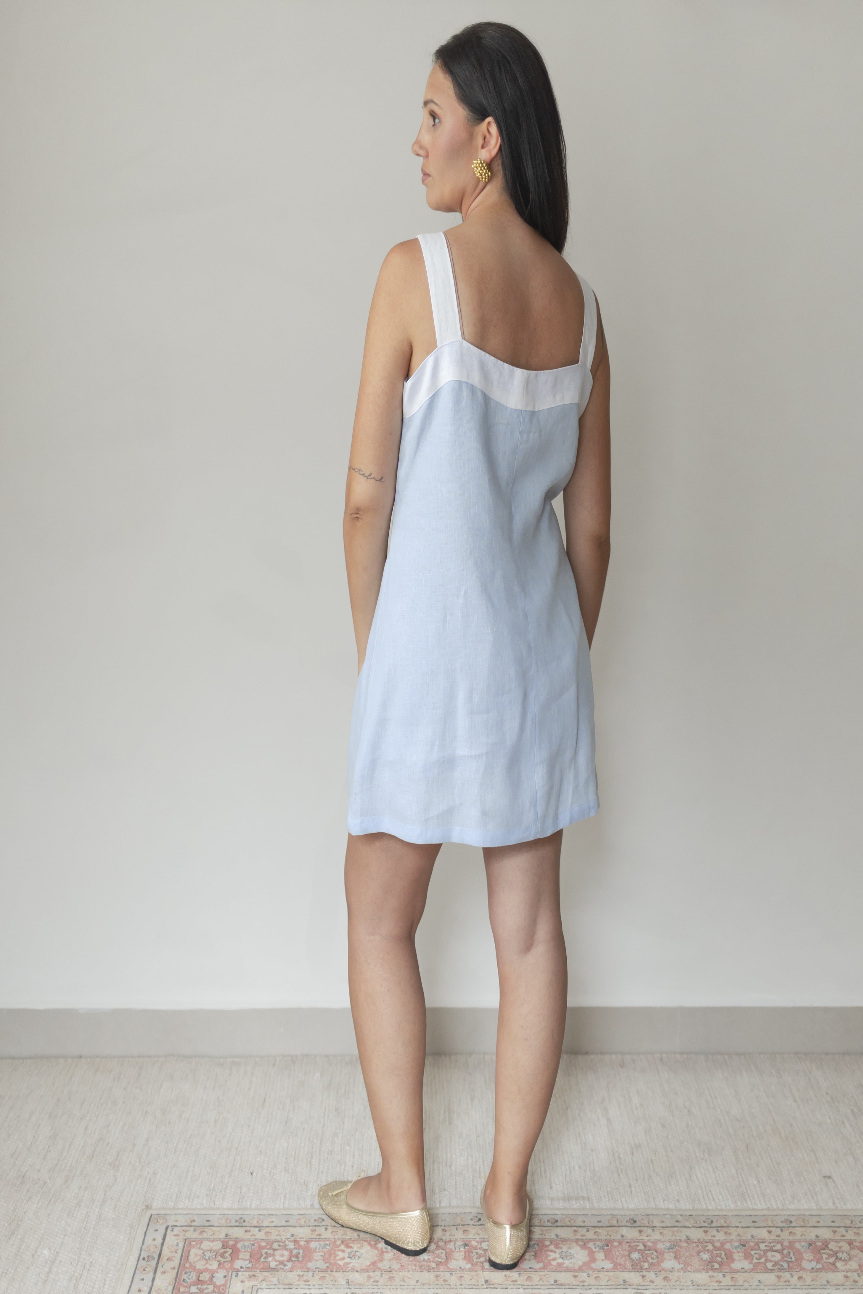 Vestido Alê 100% Linho Hortênsia