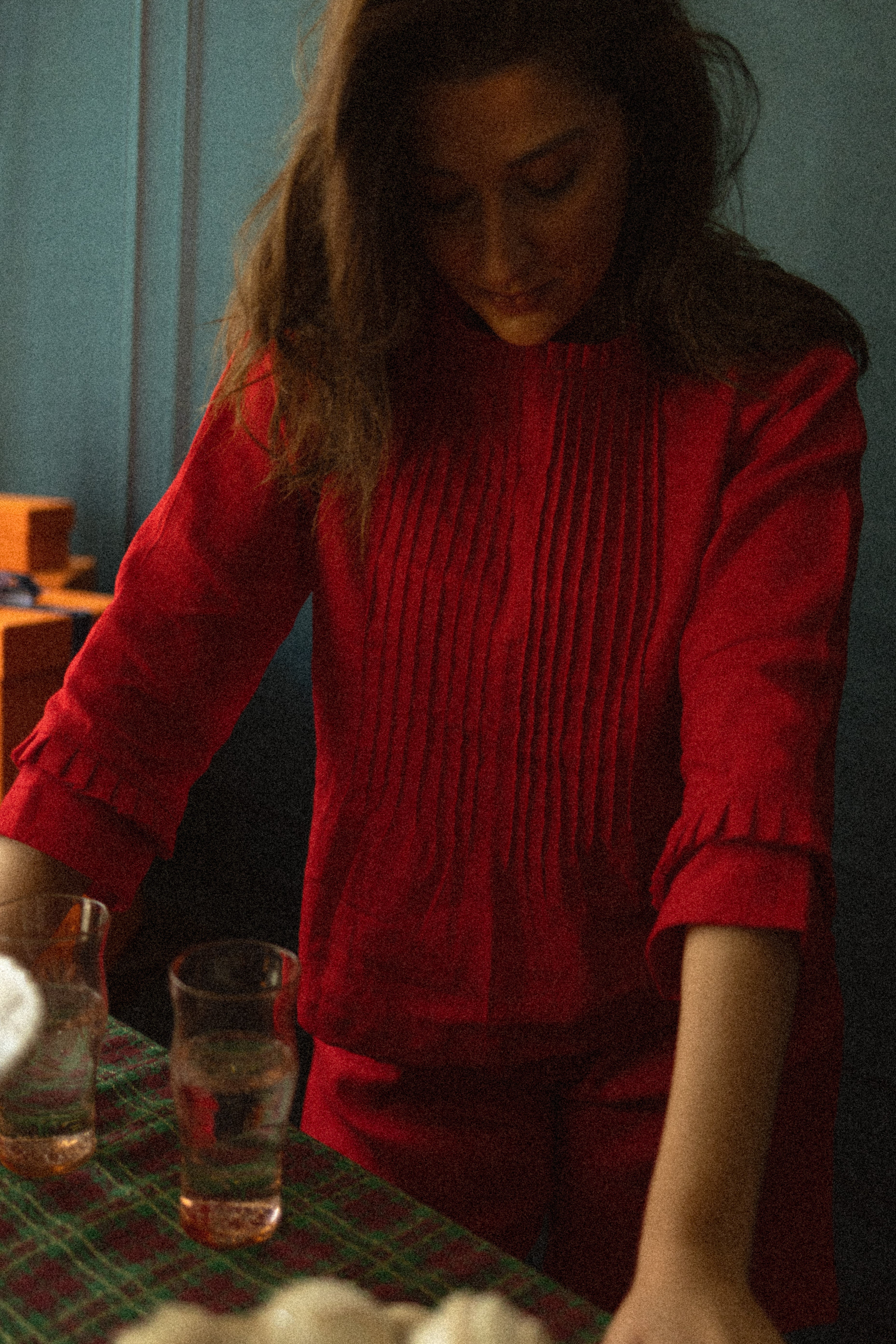 Blusa Alpina 100% Linho Cereja