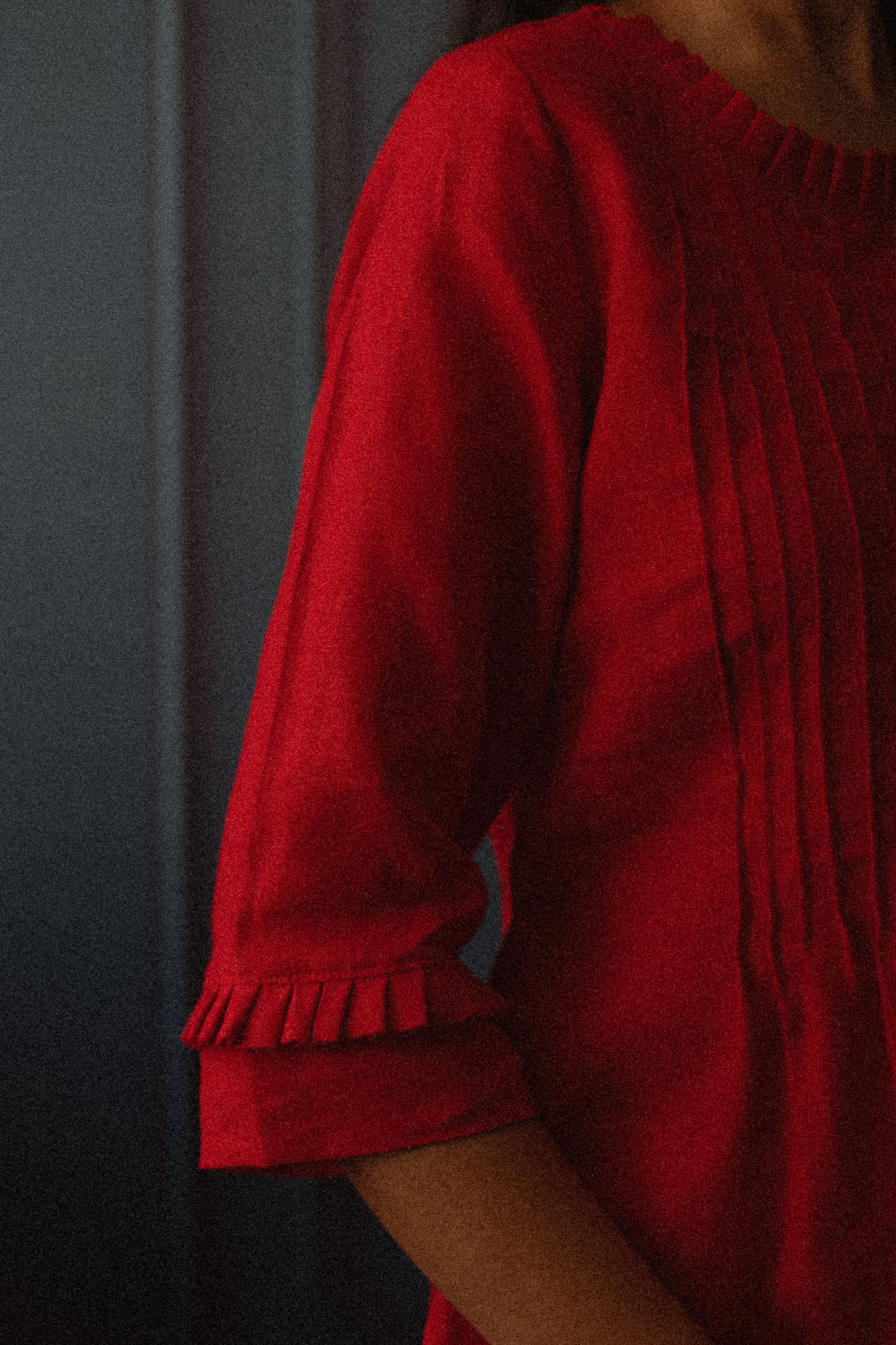 Vestido Alpina 100% Linho Cereja