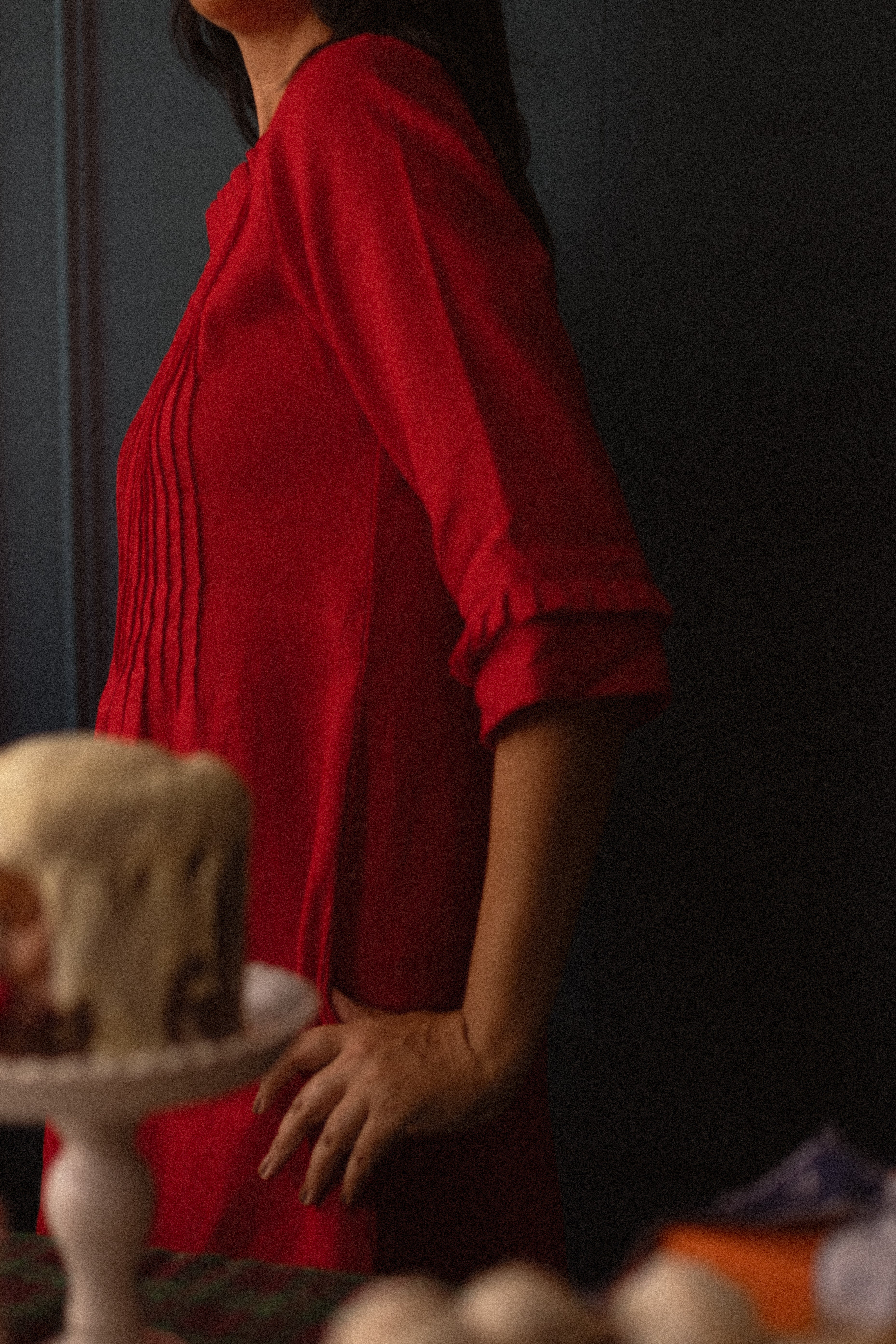 Vestido Alpina 100% Linho Cereja