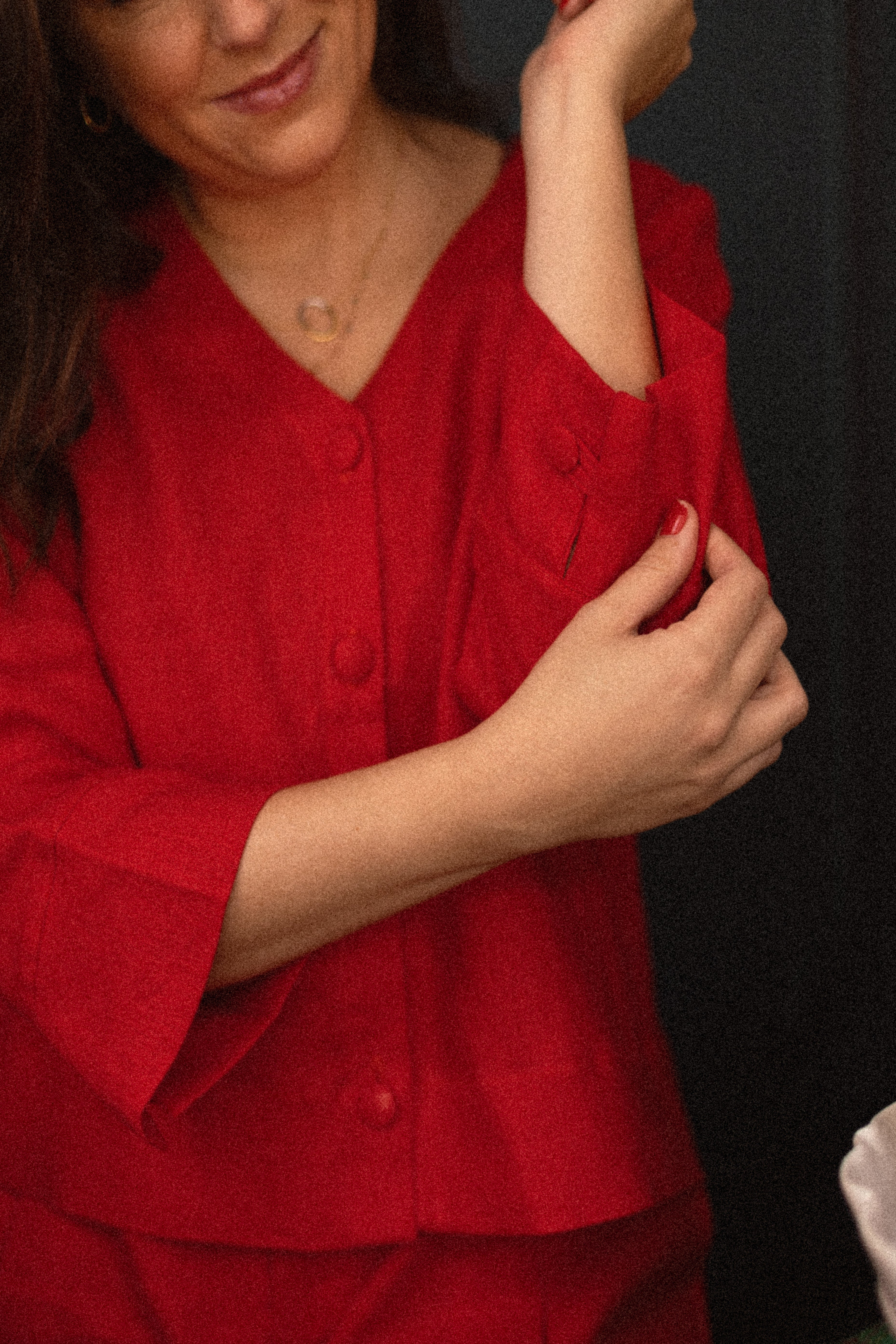 Blusa Helena 100% Linho Cereja