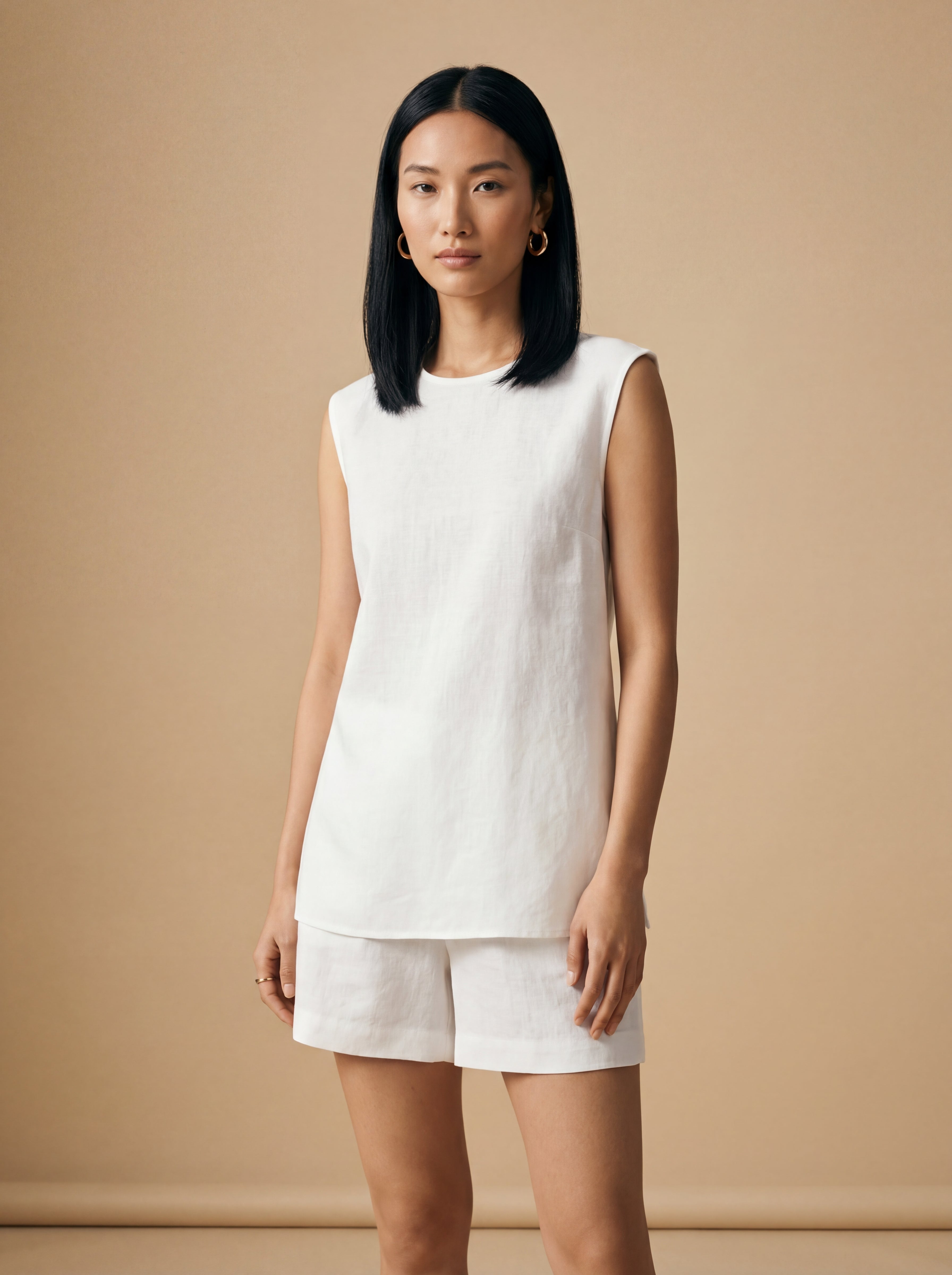 Conjunto Blusa Bárbara e Shorts Dora Linho Puro · 2 peças