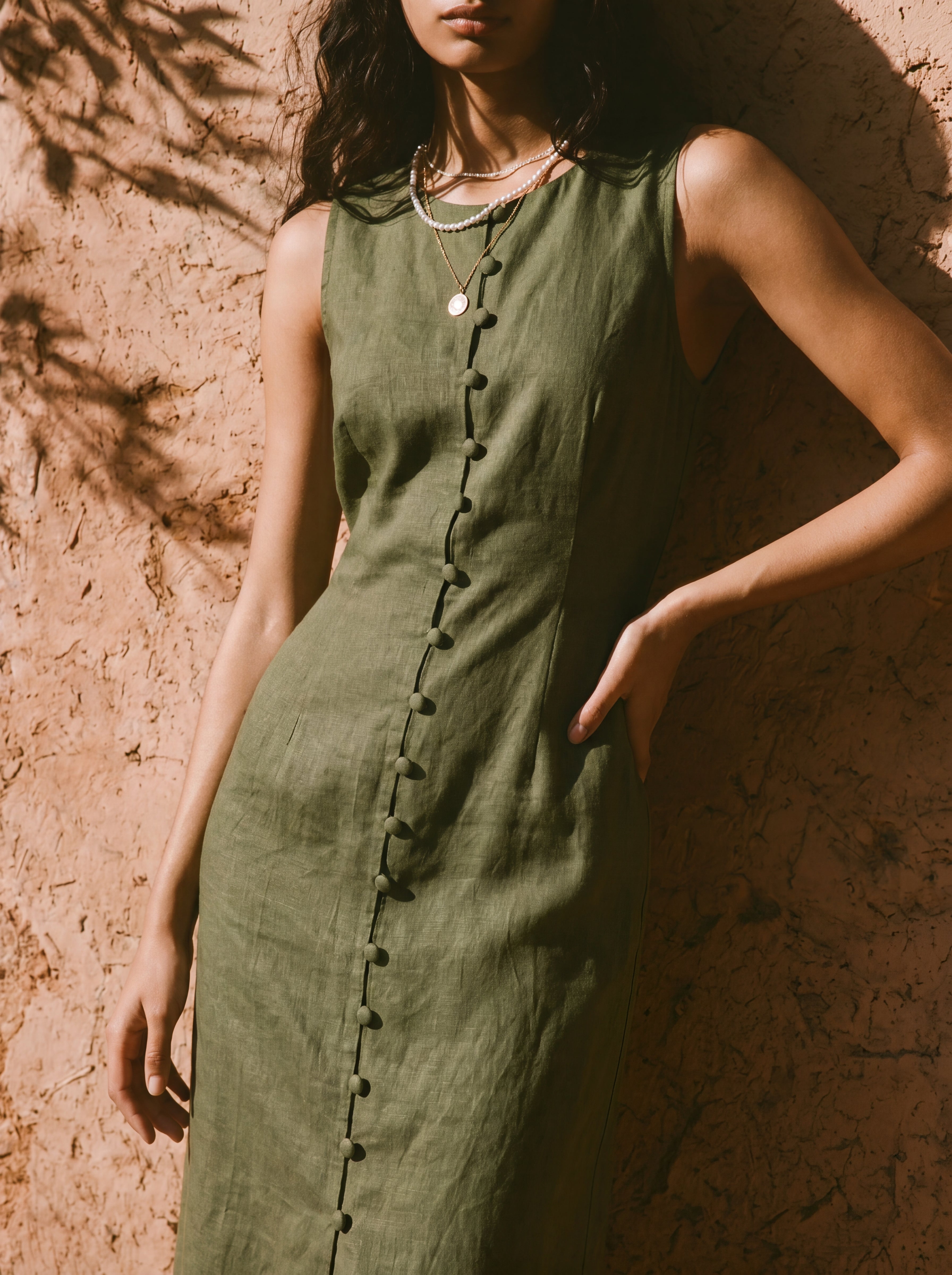 Vestido Midi Carol Linho Puro