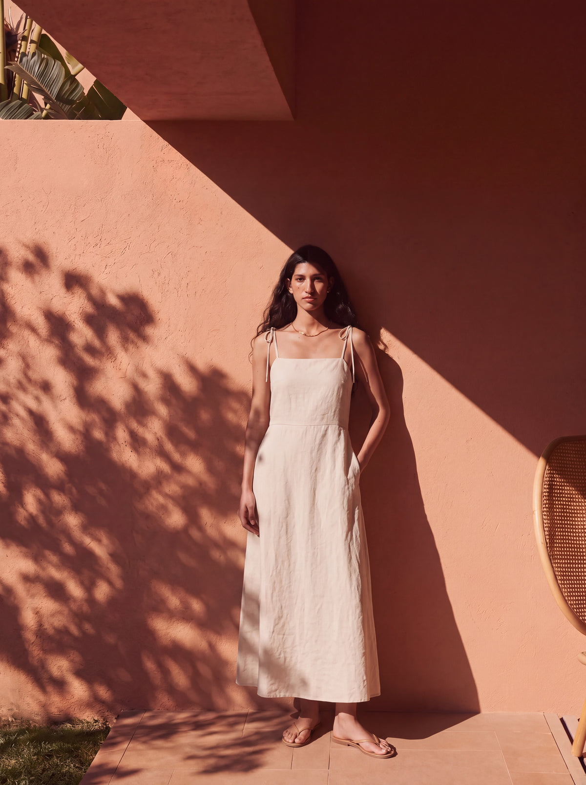 Vestido Dália Longo Linho Puro