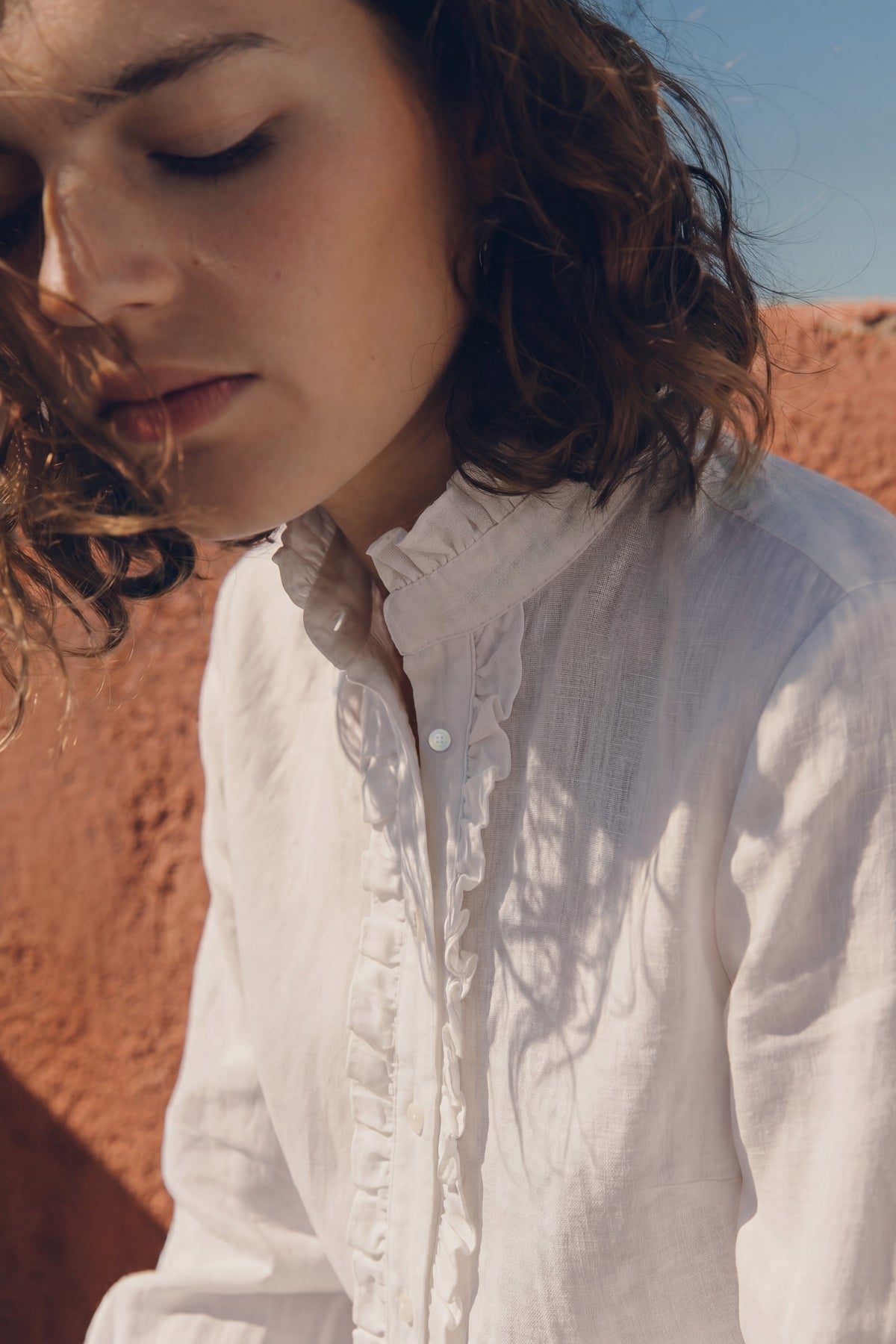 Camisa Ângela Linho Puro Branco