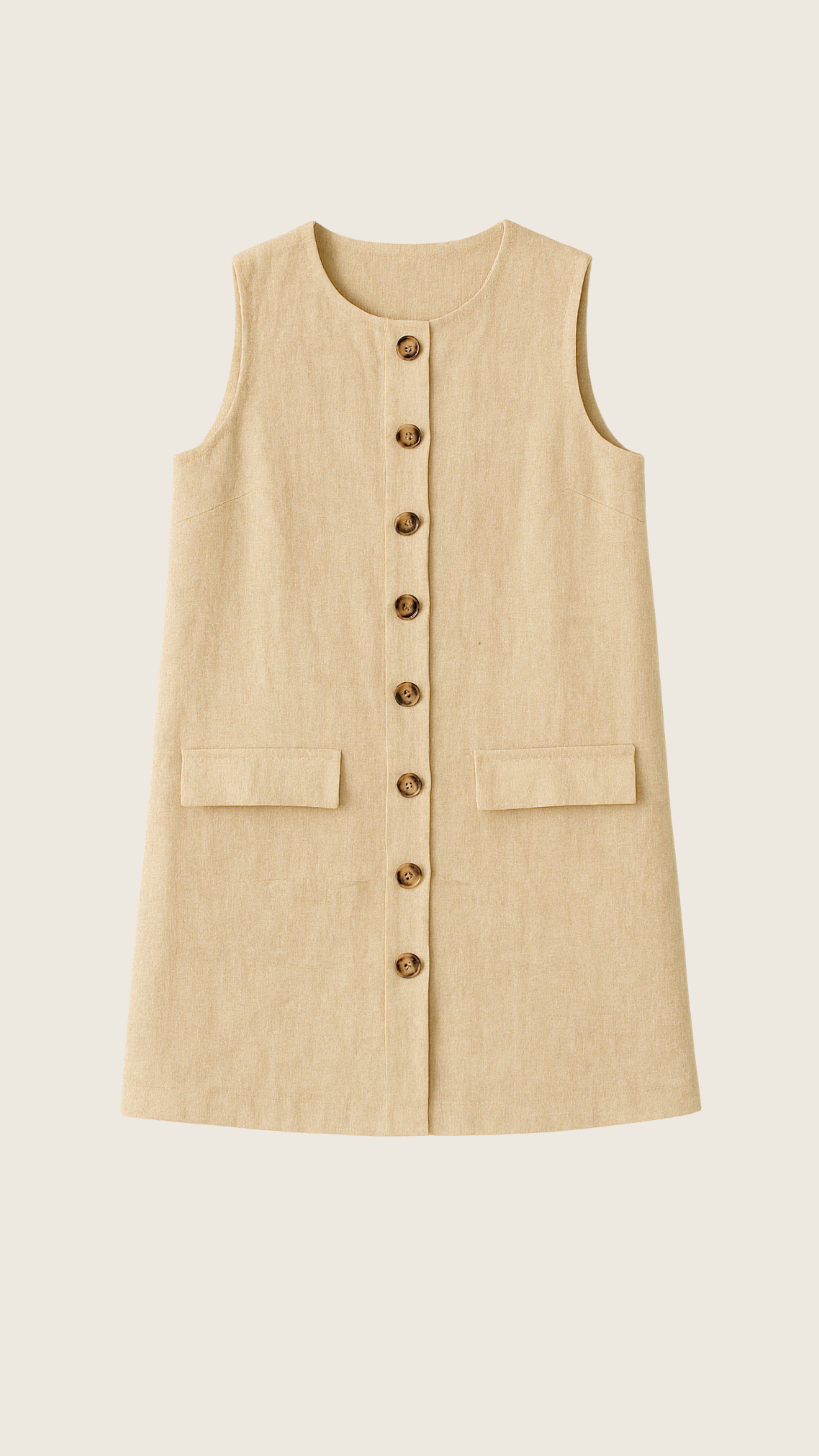 Vestido Feminino Dora de Linho Puro · Curto Minimalista Atemporal | Baddu