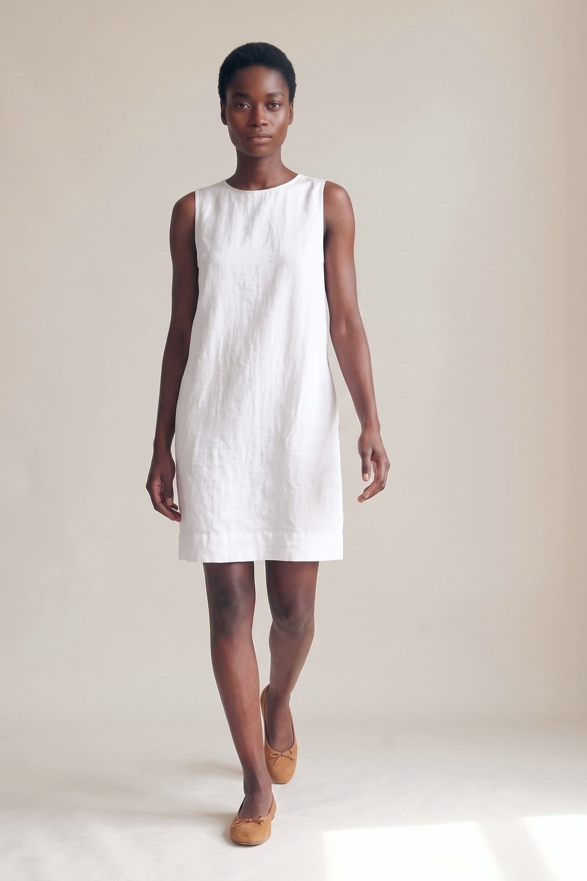 Vestido Alice Linho Puro Branco — Andando