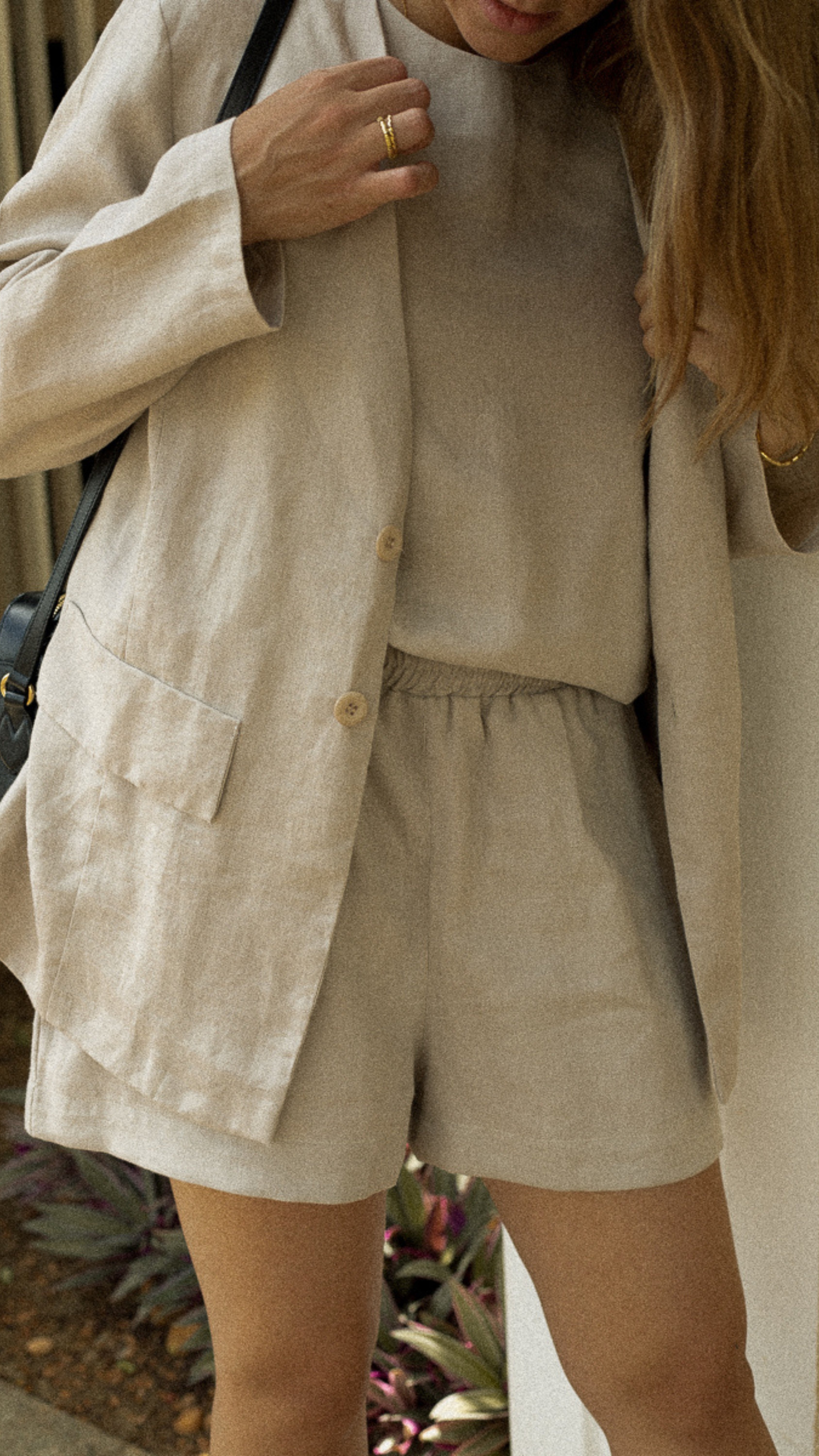 Set Olívia 100% Linho Cru - 3 Peças