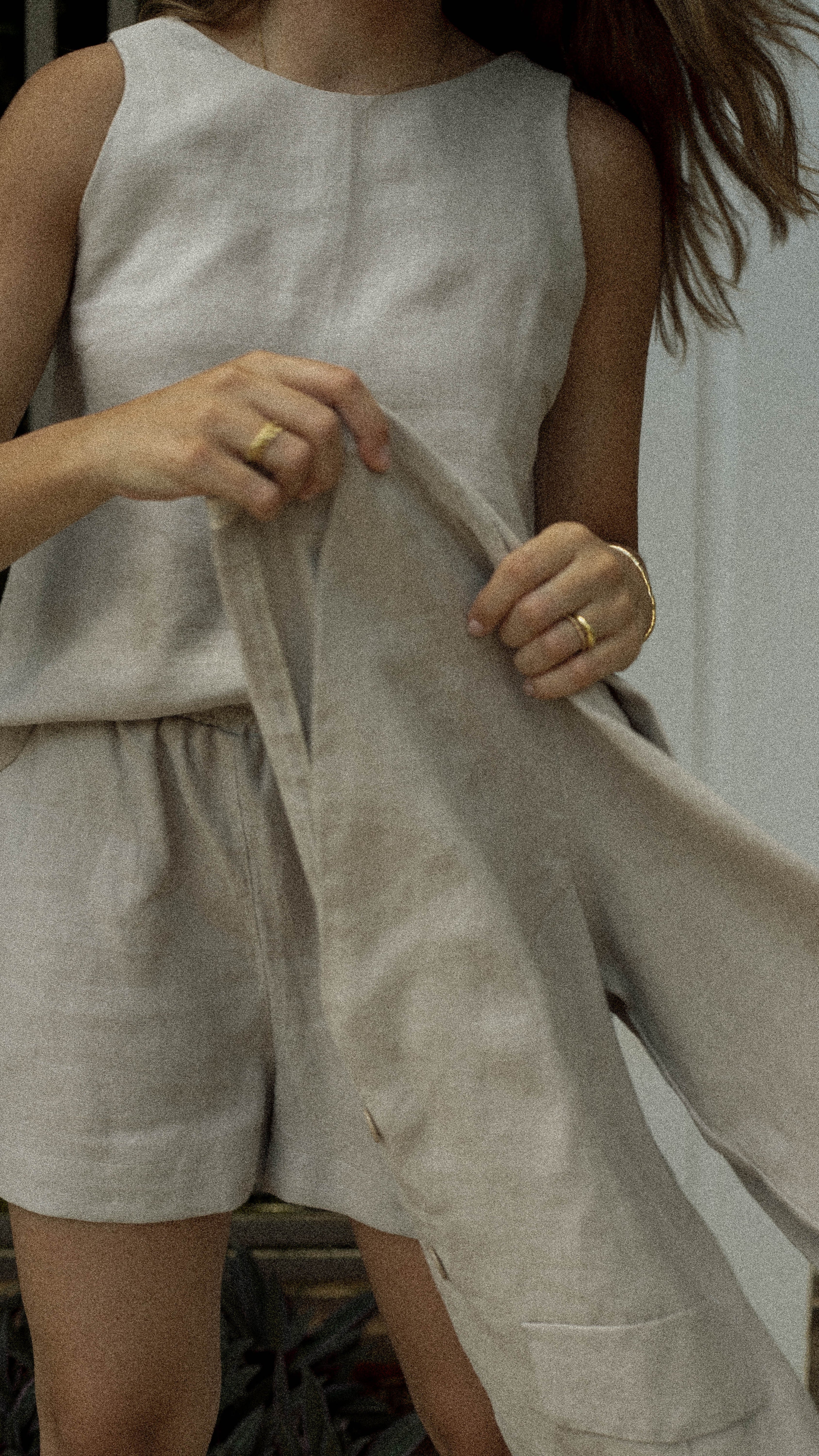 Set Olívia 100% Linho Cru - 3 Peças