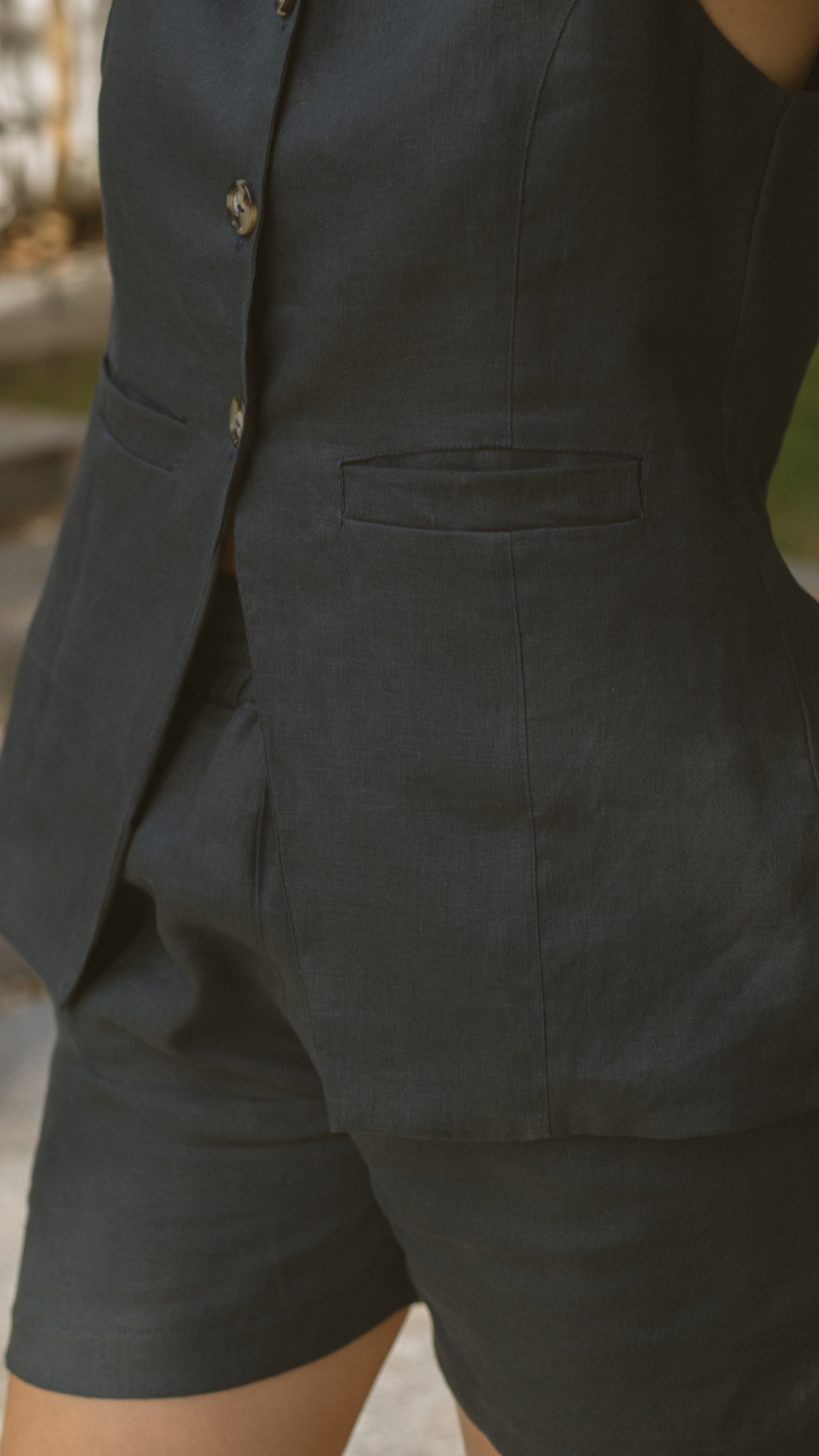 Colete Feminino Dora de Linho Puro · Versátil para Trabalho | Baddu