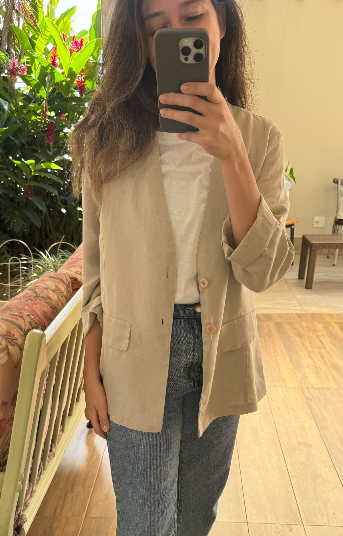 Blazer Olívia Linho Puro