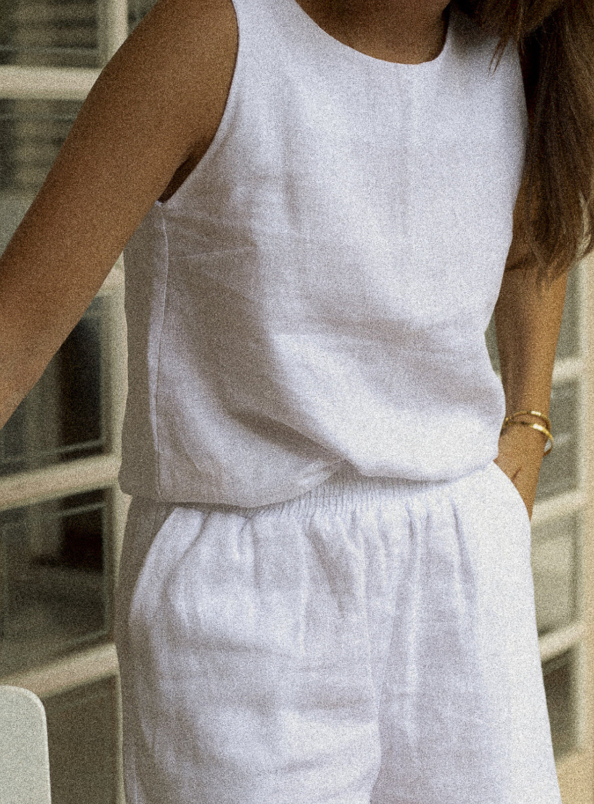 Conjunto Flora Linho Puro · 2 peças