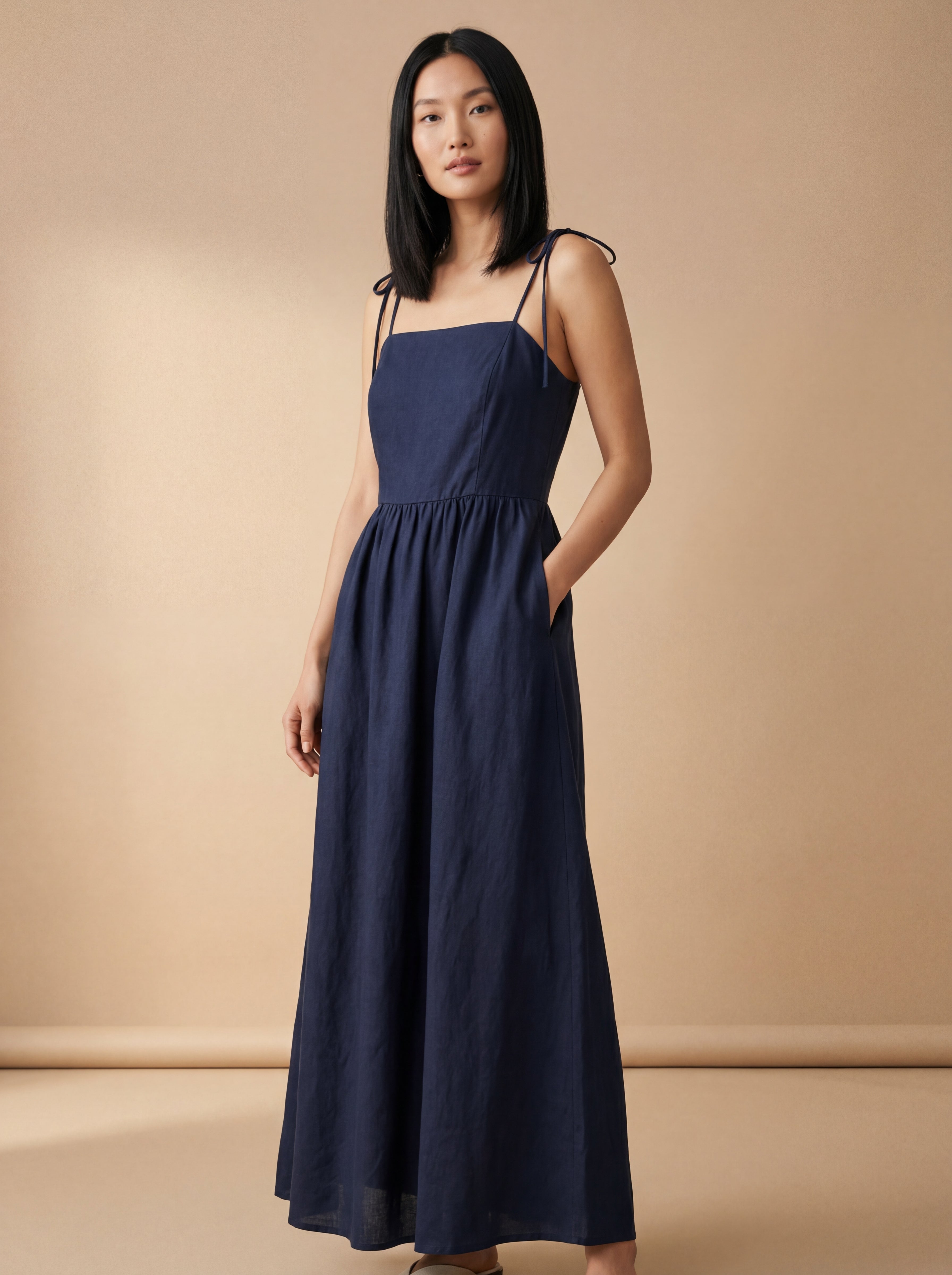 Vestido Dália Longo Linho Puro