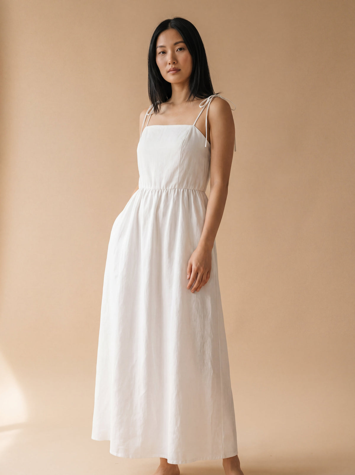 Vestido Dália Longo Linho Puro