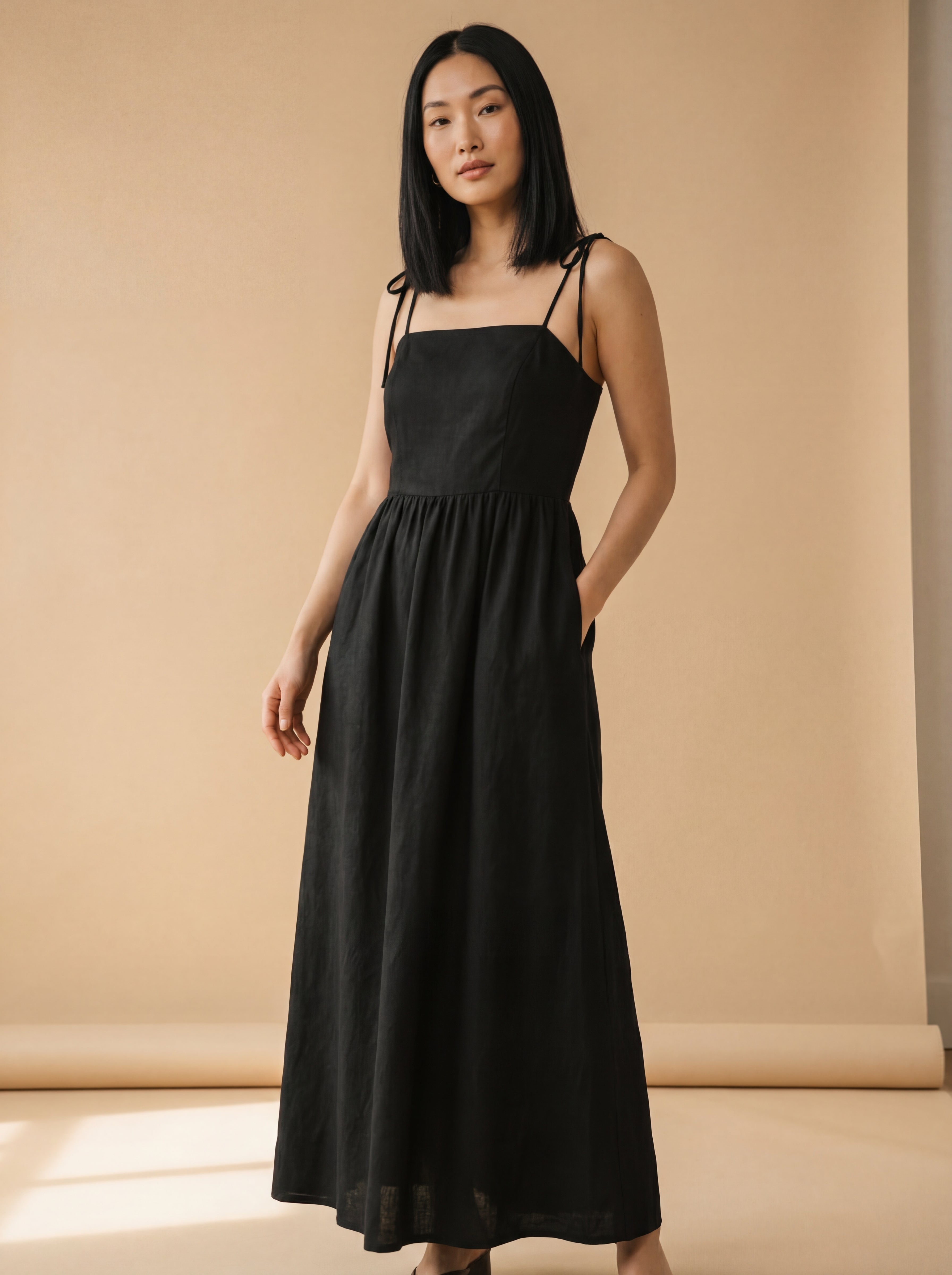 Vestido Dália Longo Linho Puro