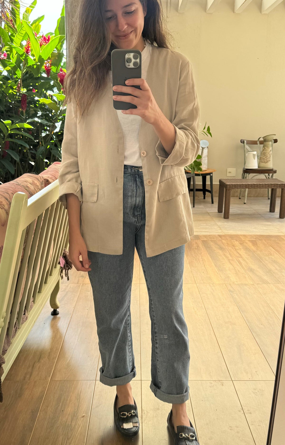 Blazer Olívia Linho Puro