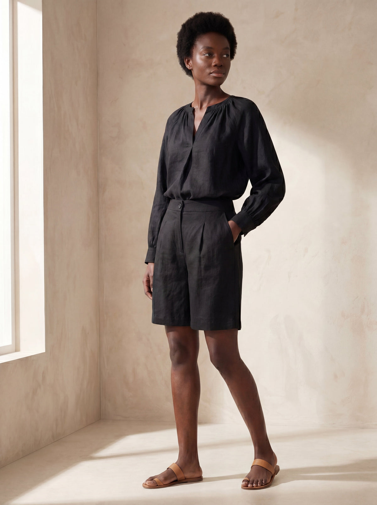 Bermuda Nara Preto — Lateral 01 #Cor_Preto