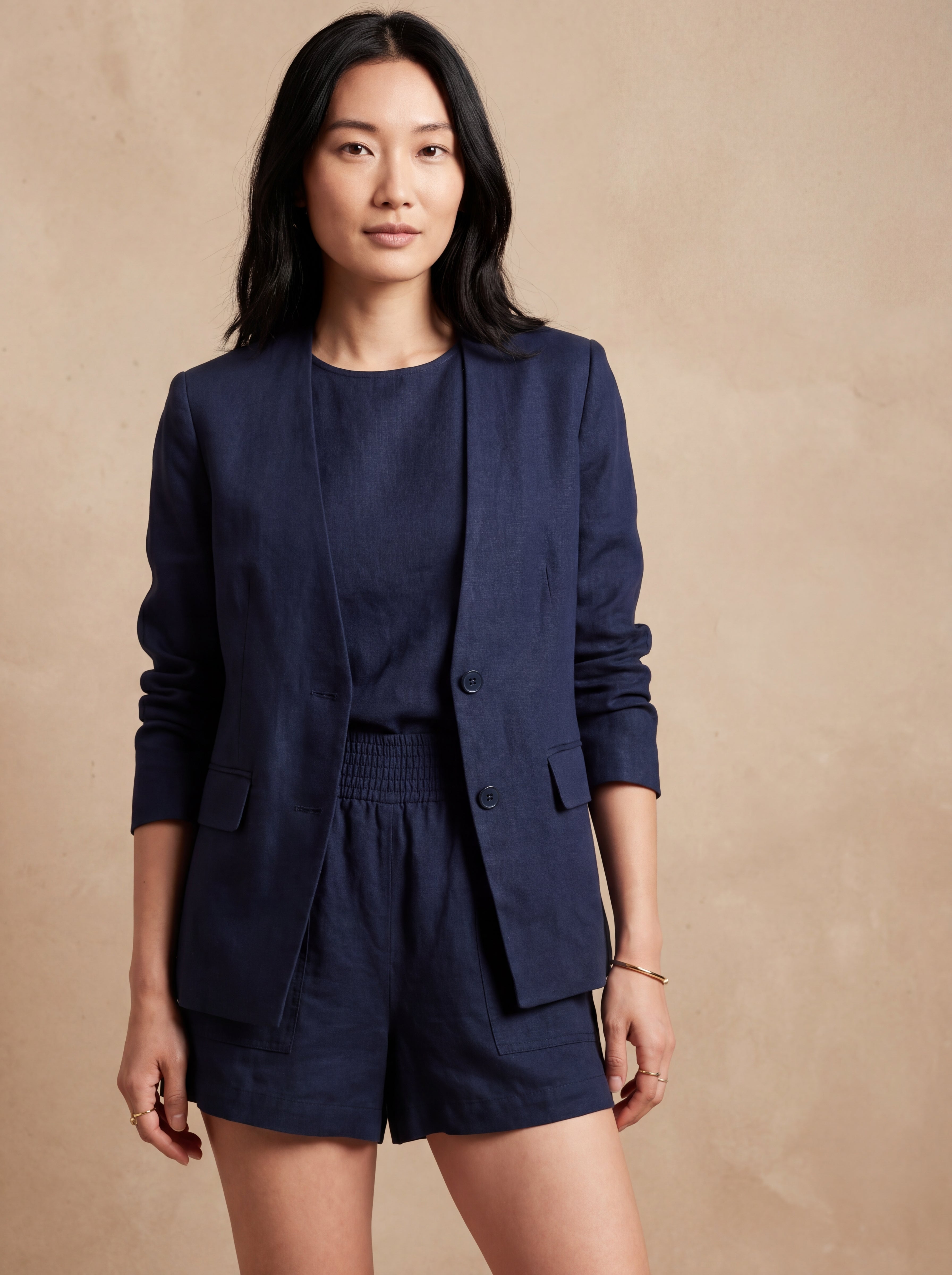 Conjunto Olívia Linho Puro · 3 peças