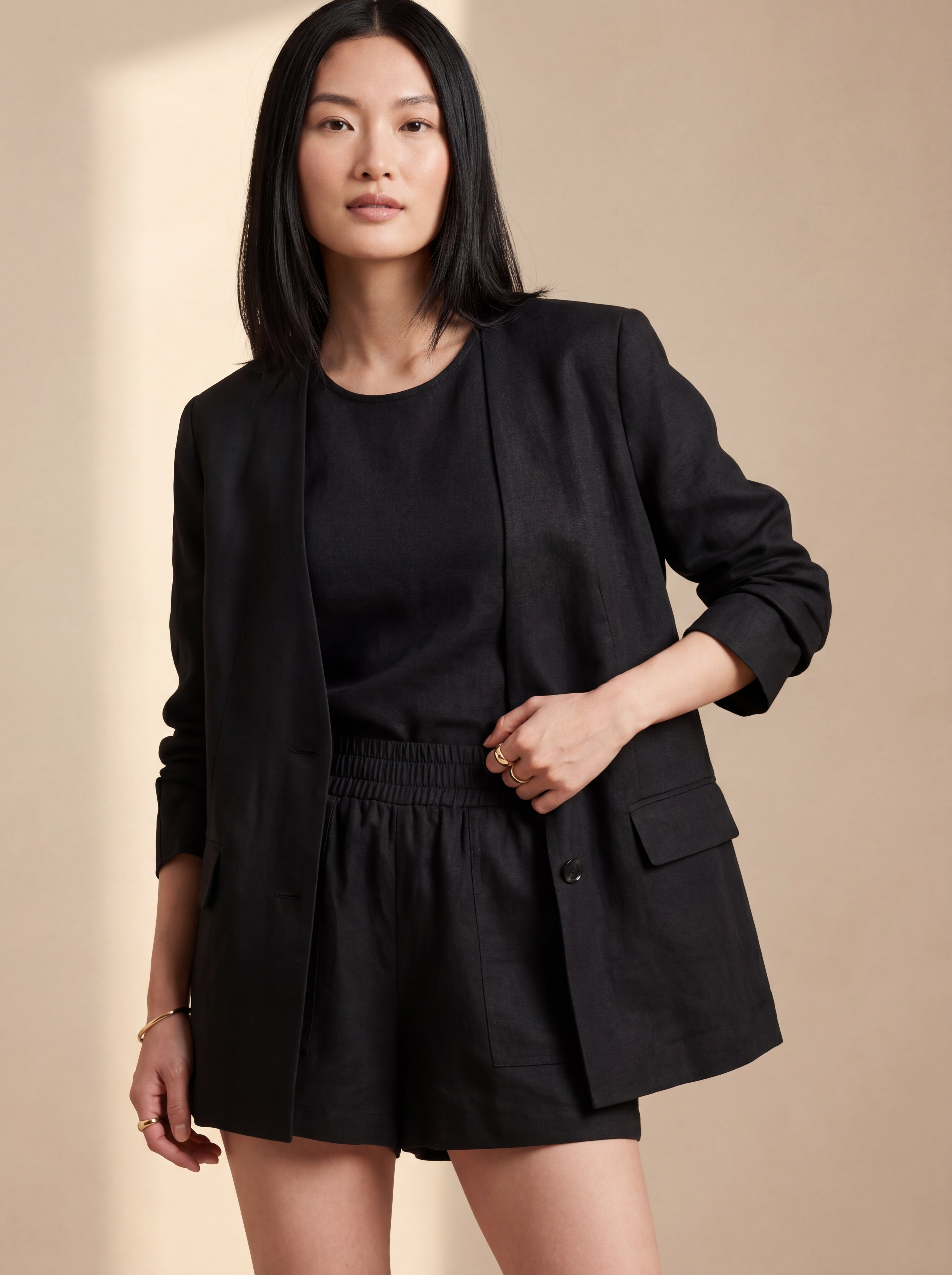 Conjunto Olívia Linho Puro · 3 peças