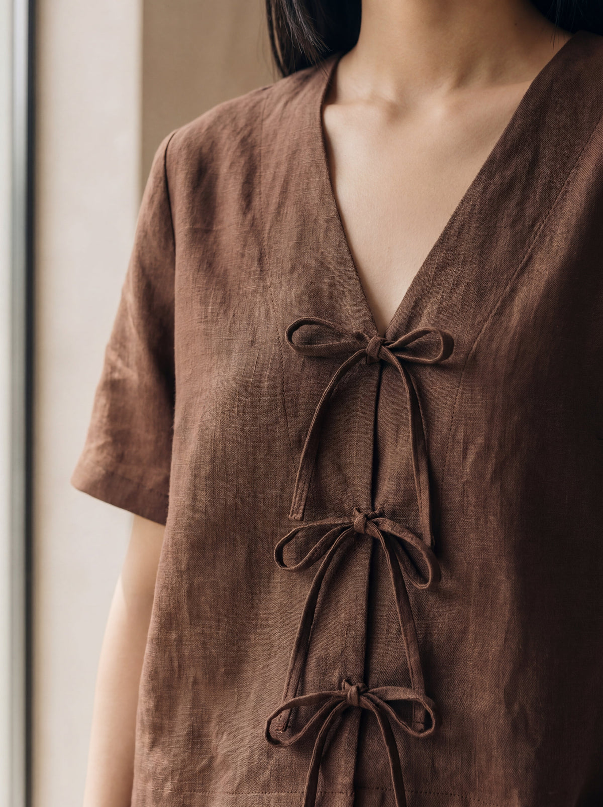 Conjunto Helena Chocolate — Detalhe 01 #Cor_Chocolate