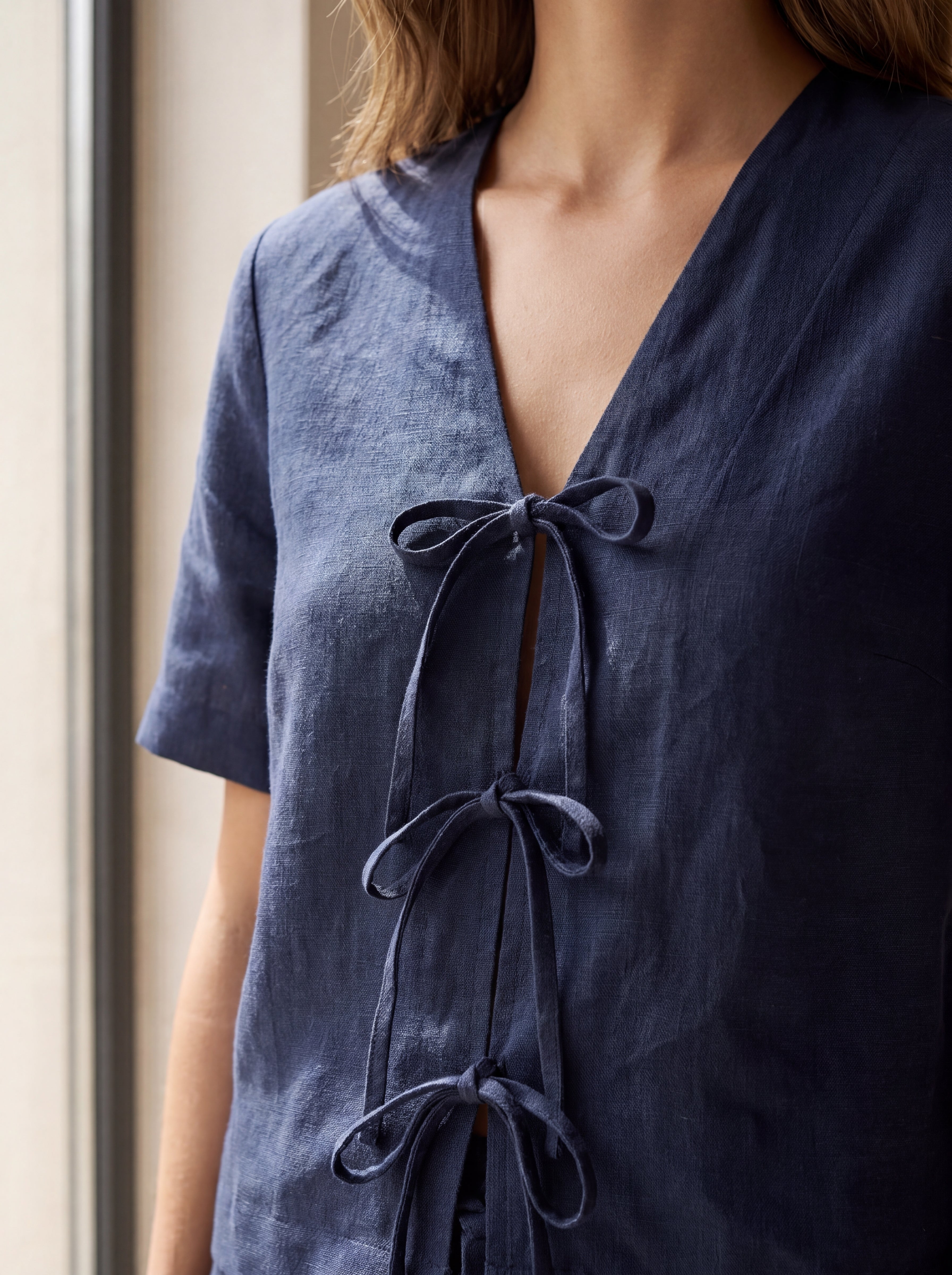Conjunto Helena Marinho — Detalhe 01 #Cor_Marinho