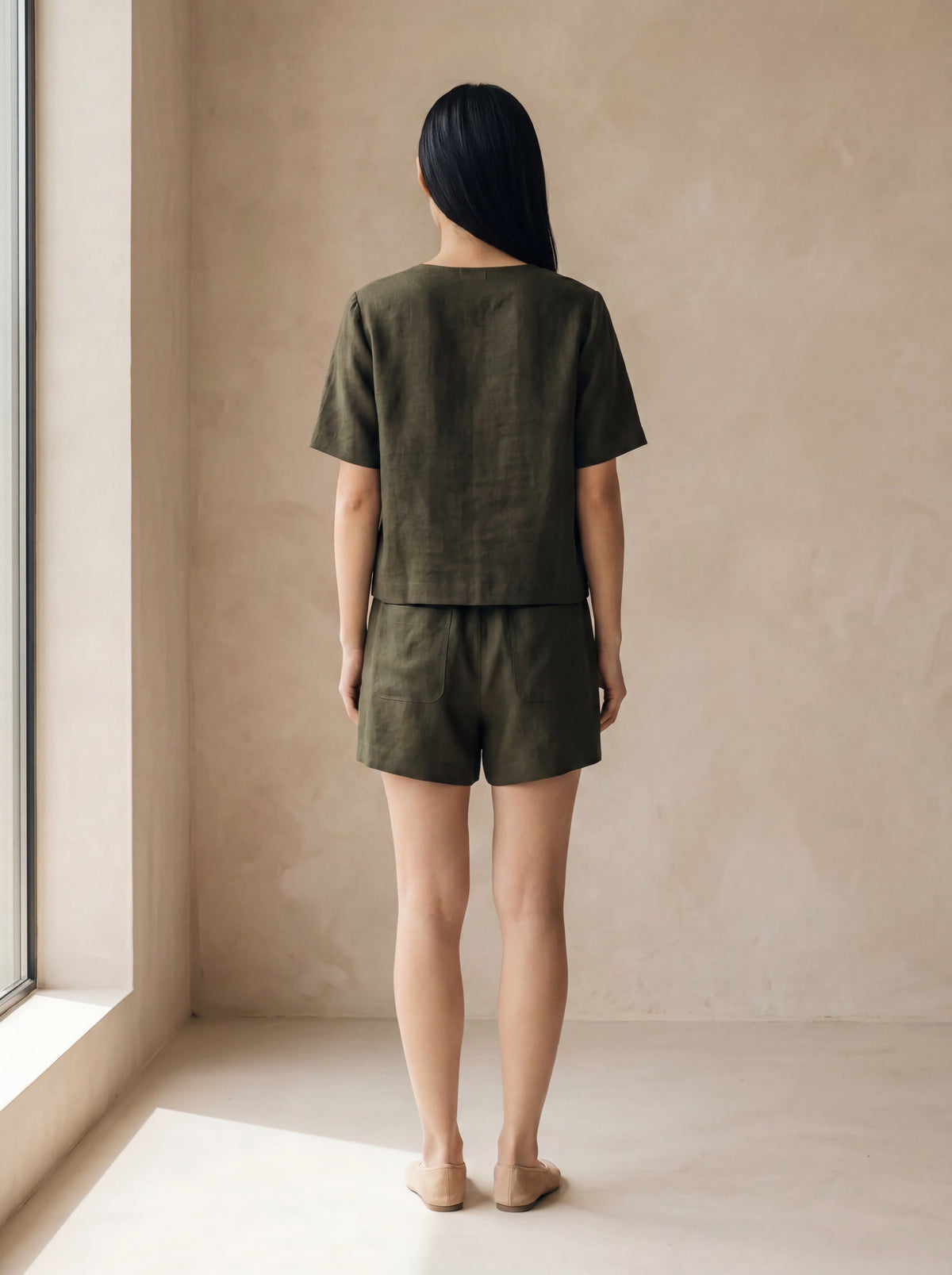 Conjunto Helena Verde Militar — Costas 01 #Cor_Verde Militar