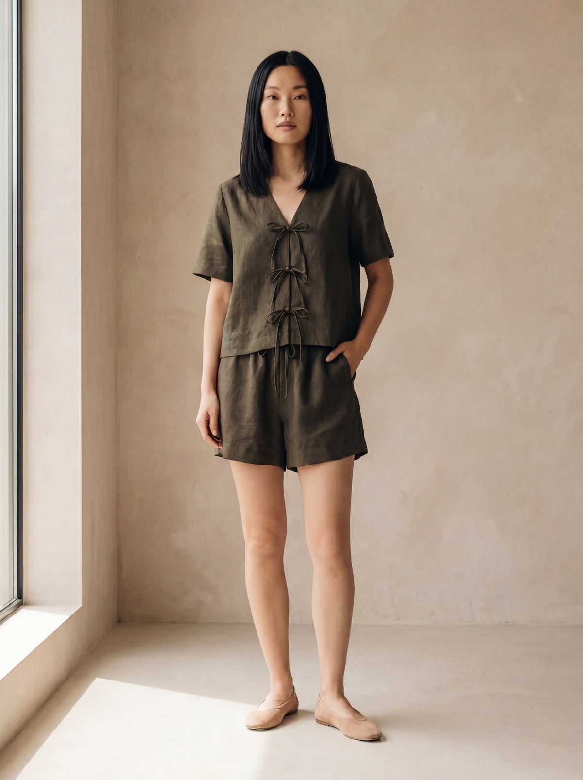 Conjunto Helena Verde Militar — Frente 01 #Cor_Verde Militar