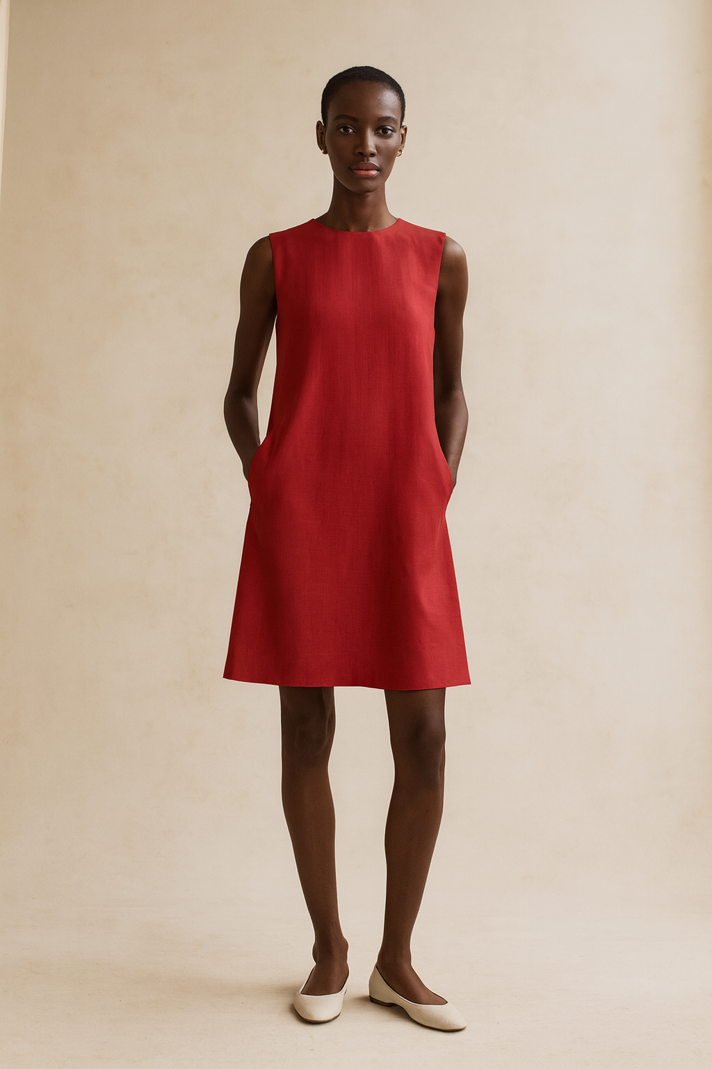 Vestido Alice Cereja 100% Linho